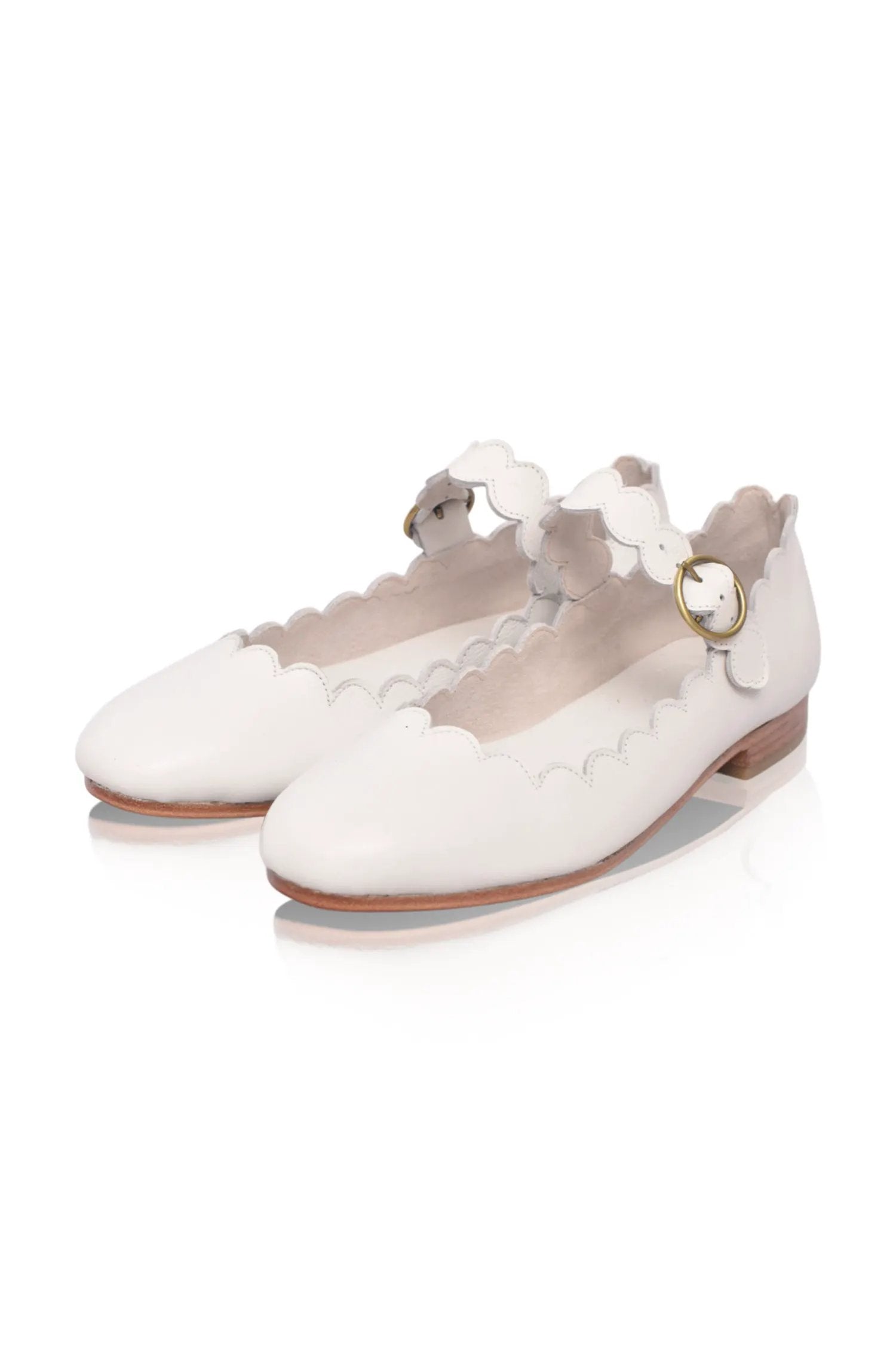 Mia Rosa Scalloped Mary Jane Flats by ELF