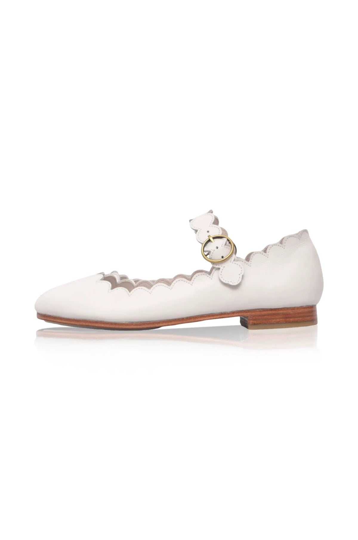 Mia Rosa Scalloped Mary Jane Flats by ELF
