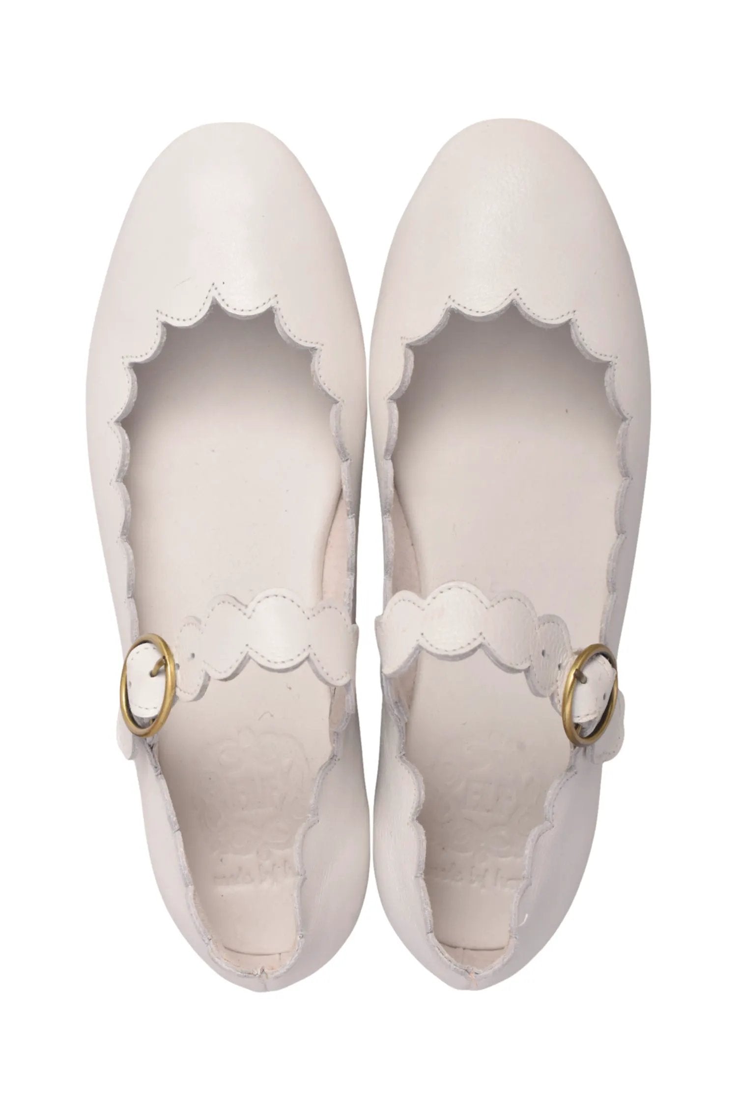 Mia Rosa Scalloped Mary Jane Flats by ELF