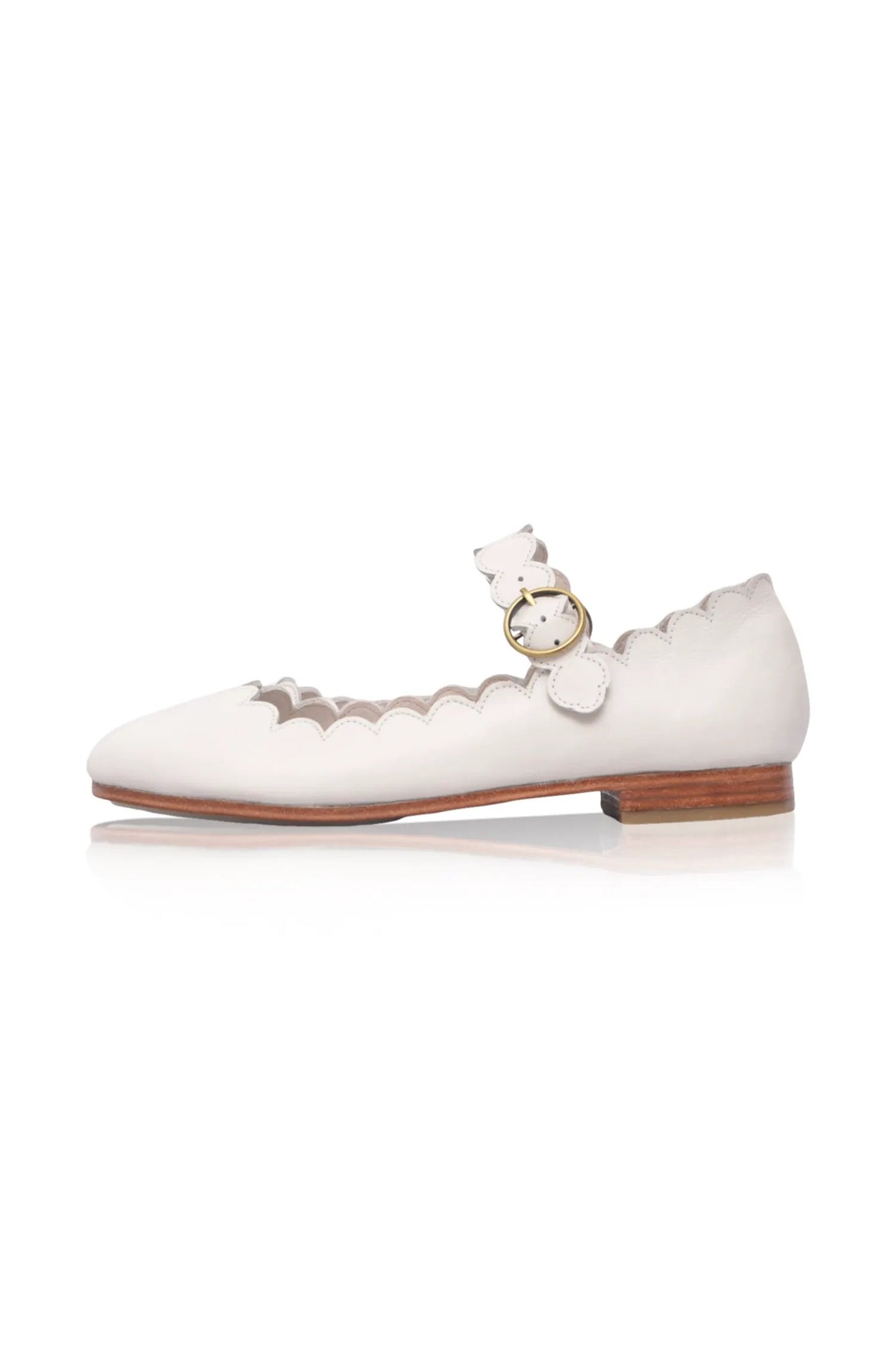 Mia Rosa Scalloped Mary Jane Flats by ELF