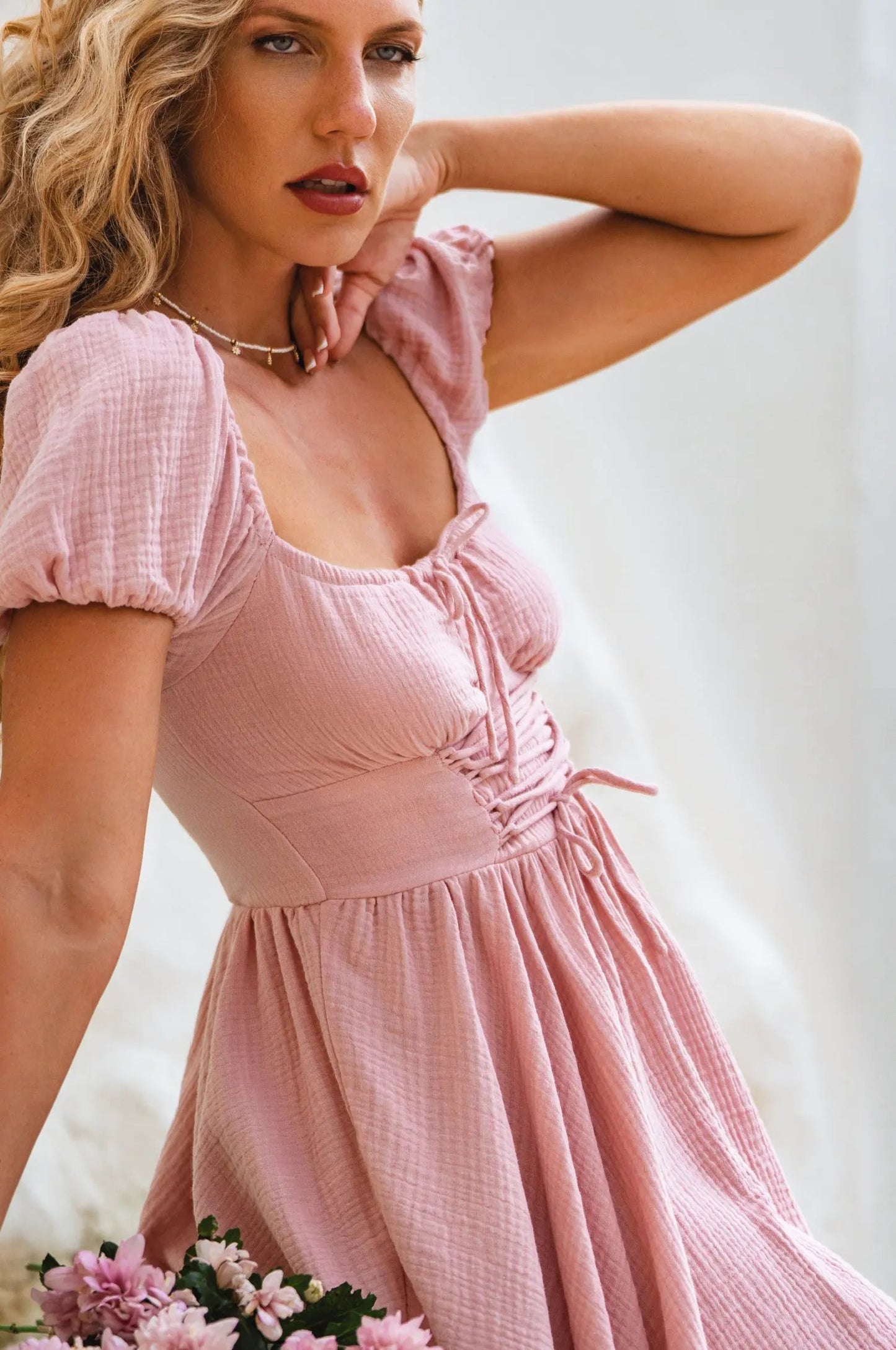 Michelina Cotton Mini Dress by ELF