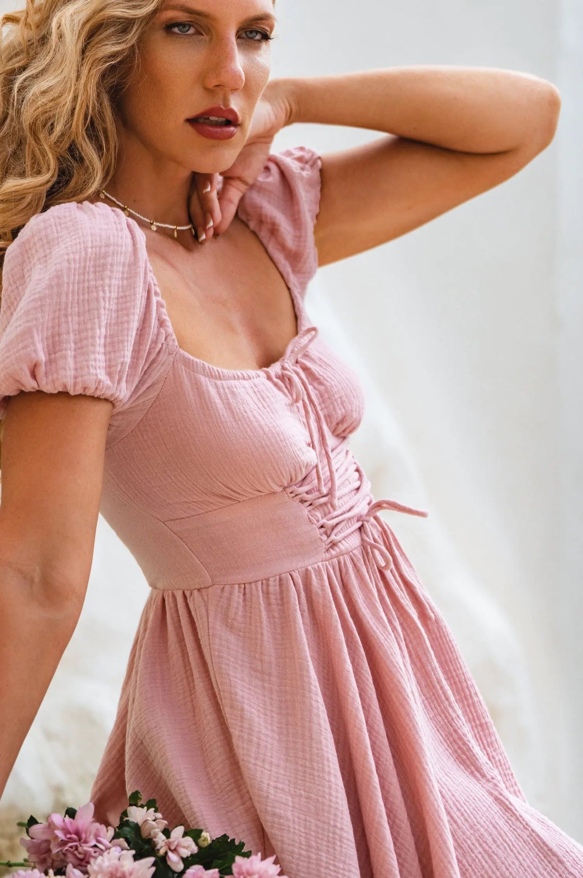 Michelina Cotton Mini Dress by ELF