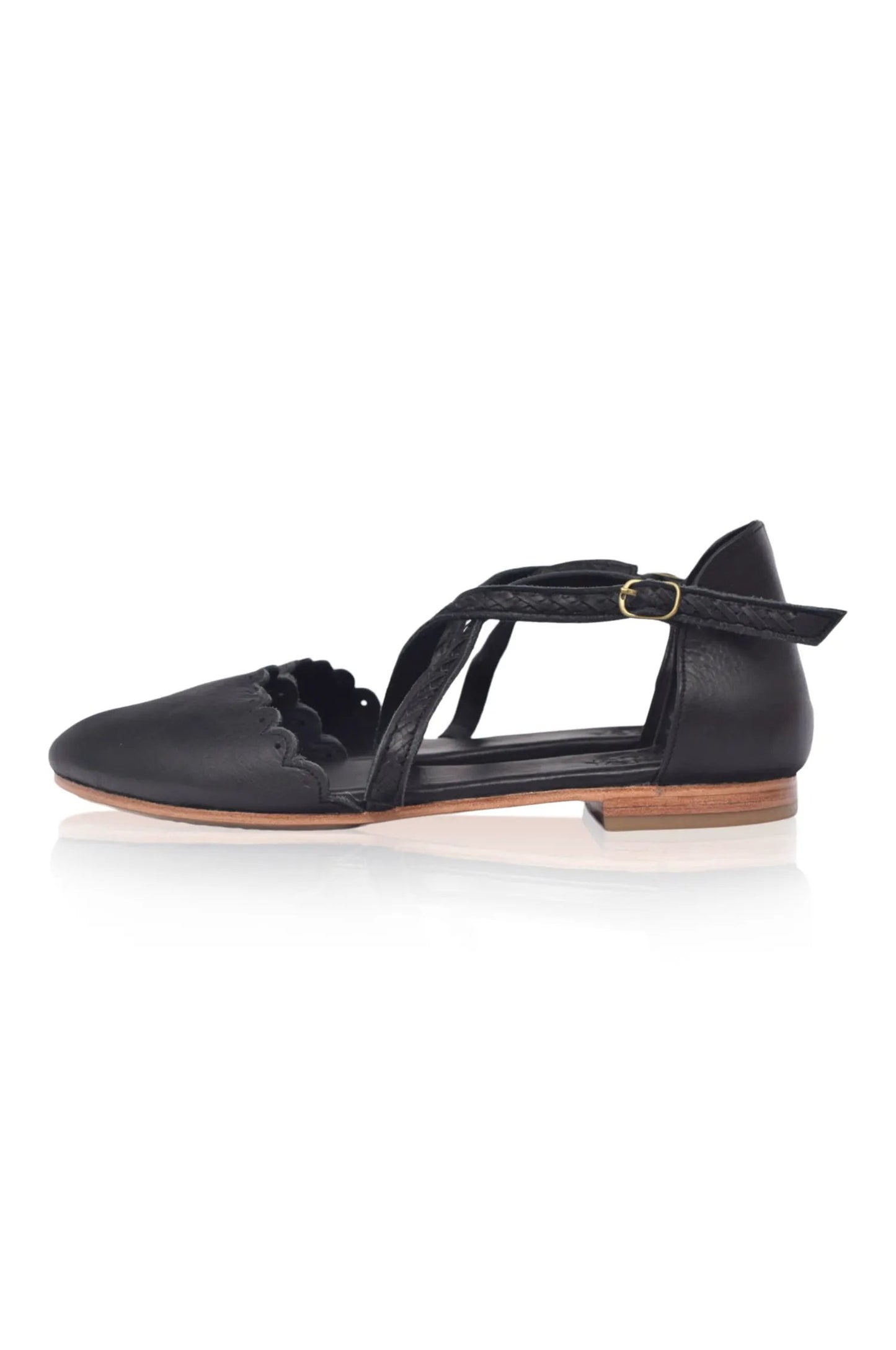 Montana Criss-Cross Leather Flats by ELF