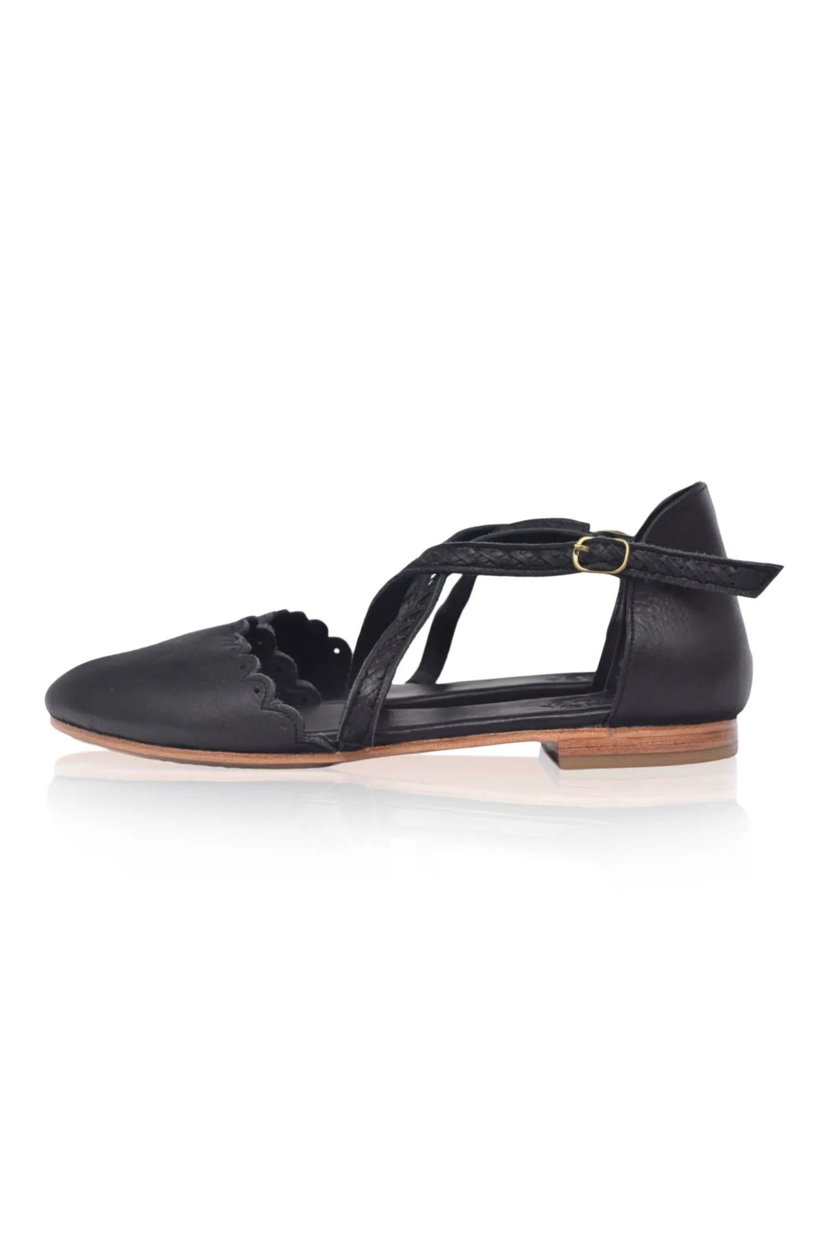 Montana Criss-Cross Leather Flats by ELF