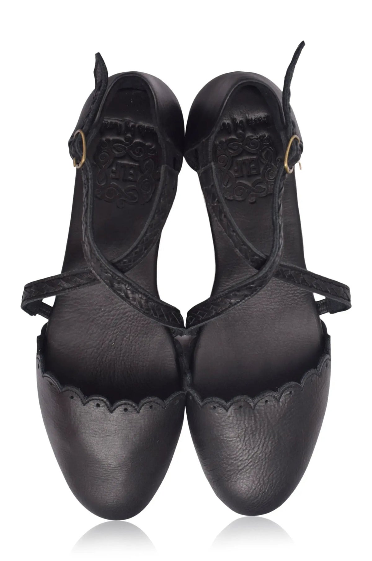 Montana Criss-Cross Leather Flats by ELF