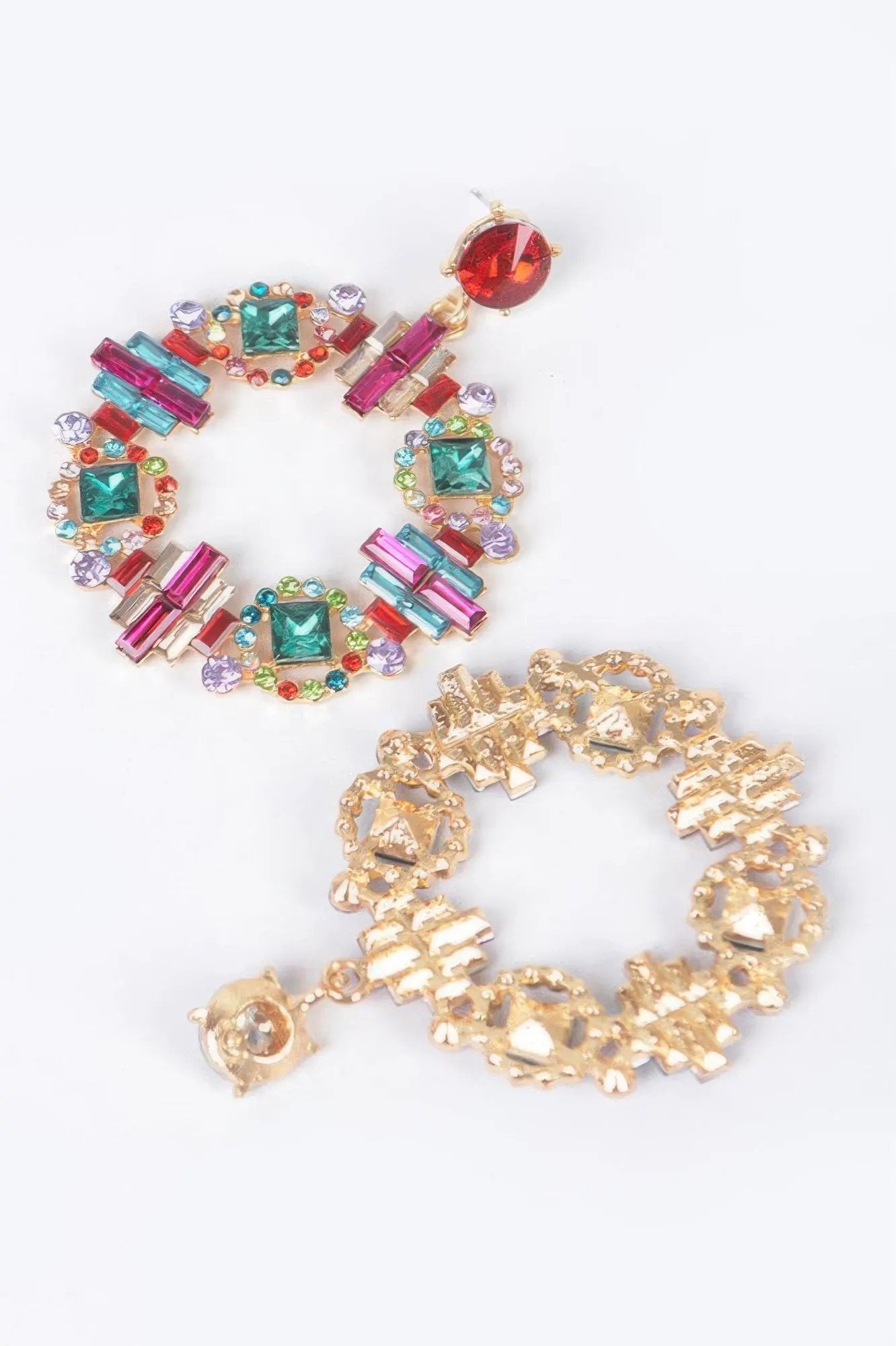 Multi Rhinestone Round Earrings | Iconic BYMANYC ® New York Glam by BYMANYC ® New York
