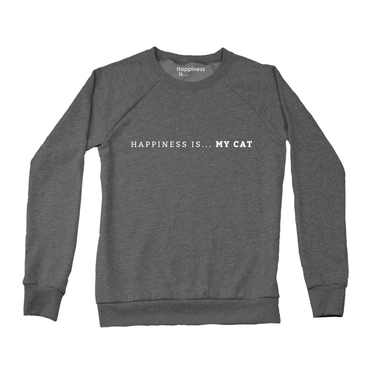 Women's My Cat Crew Sweatshirt, Charcoal by Pets Collection