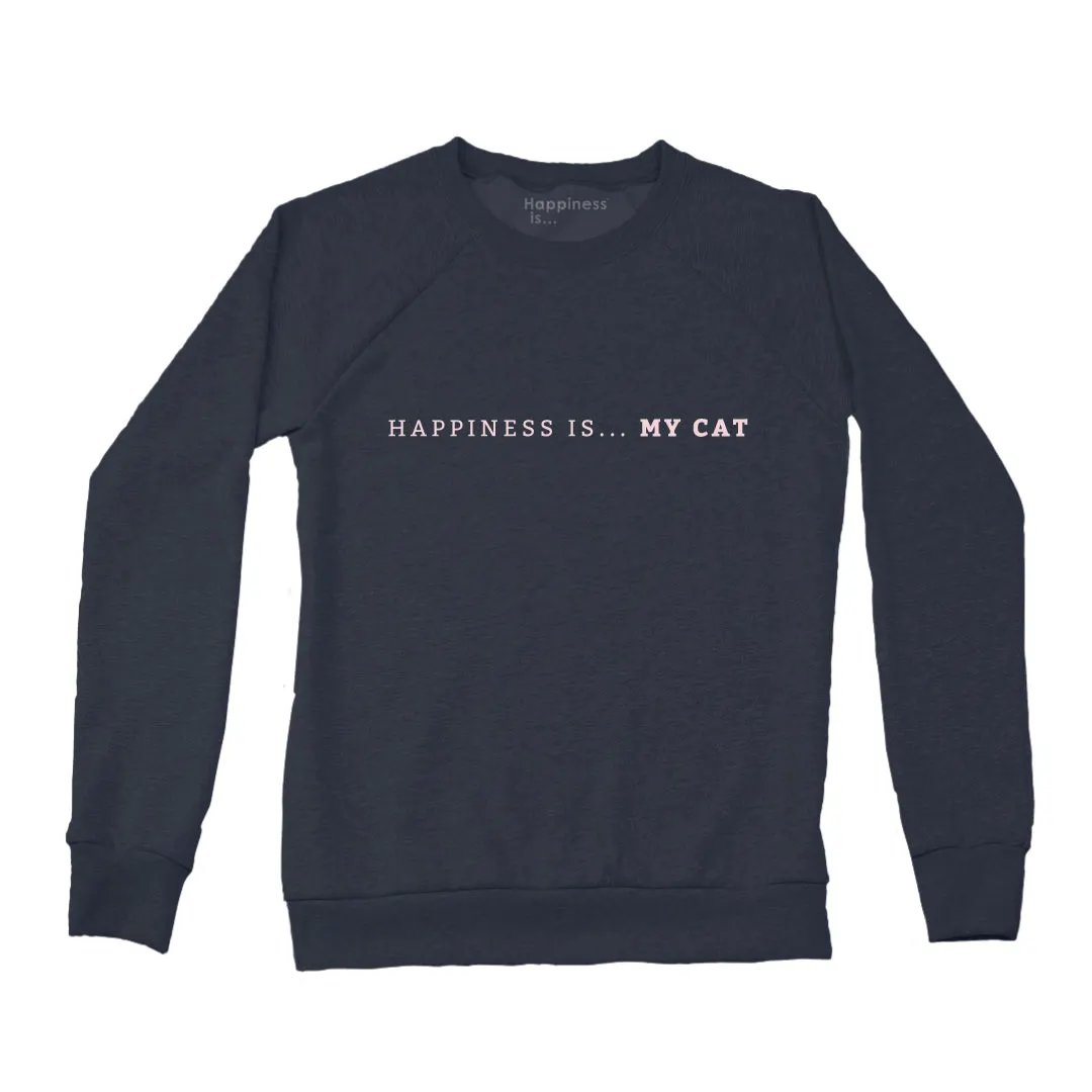Women's My Cat Crew Sweatshirt, True Navy by Pets Collection