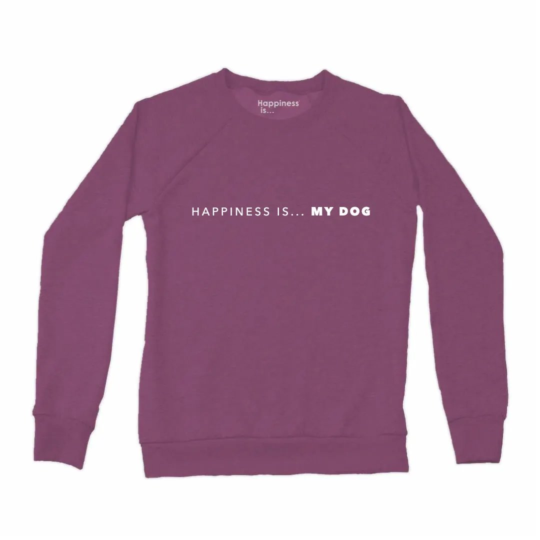 Women's My Dog Crew Sweatshirt, Plum by Pets Collection