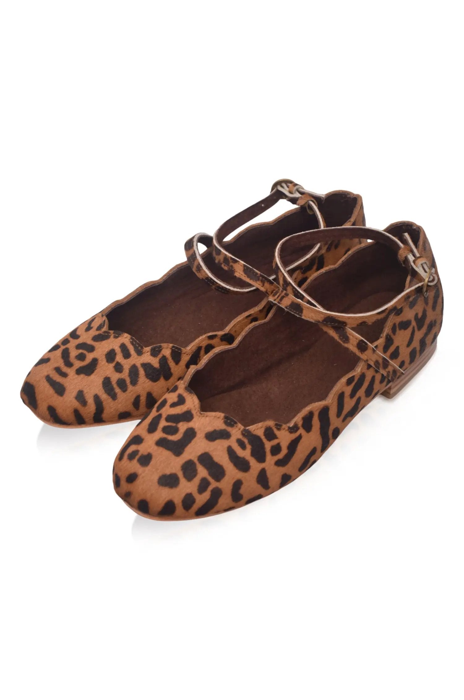 Myrelle Criss-Cross Leather Ballet Flats (Sz. 7.5) by ELF