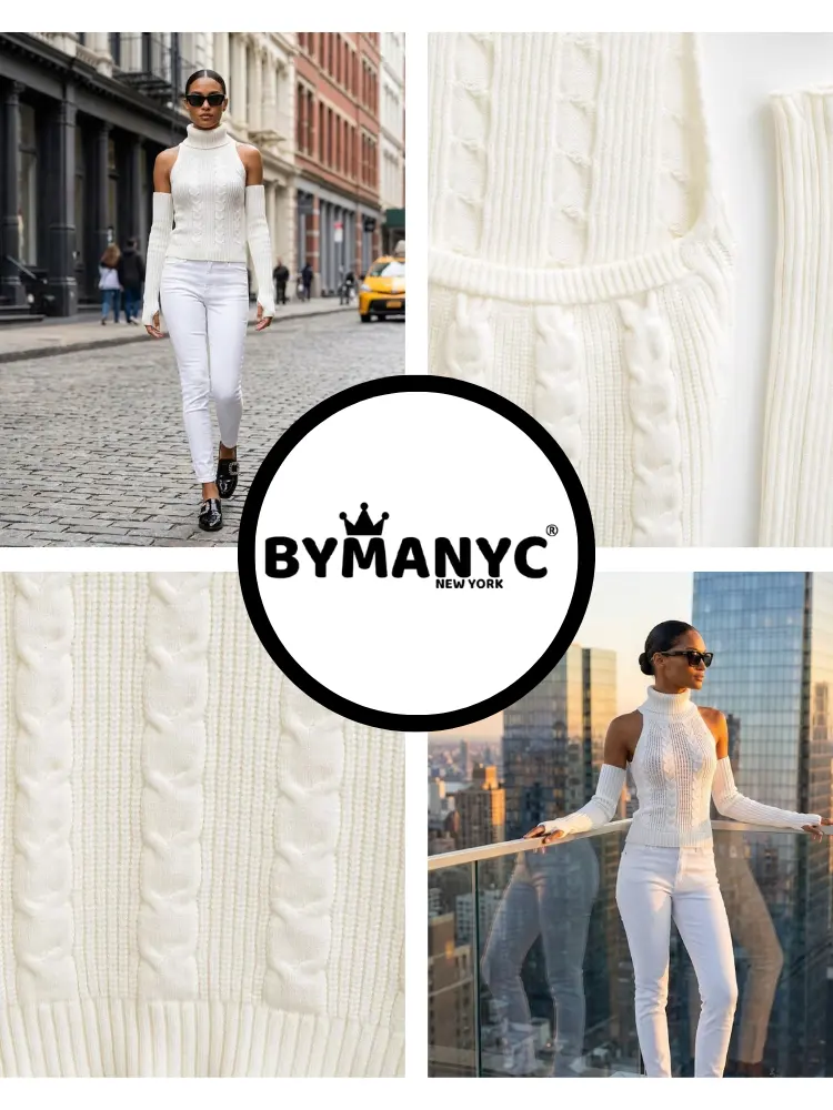 NOLITA Women's Detachable Sleeve Sweater Prêt-à-Porter BYMANYC ® NY by BYMANYC ® New York