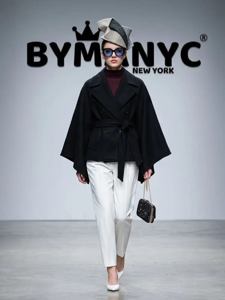 WOMEN'S CAPE JACKET Ecological Prêt-à-Porter New Collection BRYANT PARK BYMANYC ® New York by BYMANYC ® New York