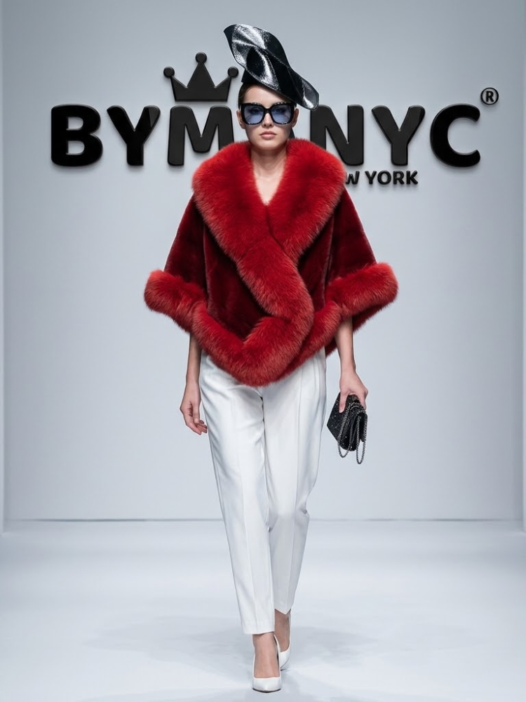 WOMEN'S CAPE JACKET Ecological Prêt-à-Porter New Collection CENTRAL PARK BYMANYC ® New York by BYMANYC ® New York