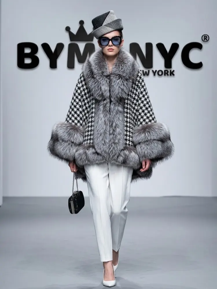 WOMEN'S CAPE JACKET Ecological Prêt-à-Porter New Collection FLATIRON BYMANYC ® New York-0