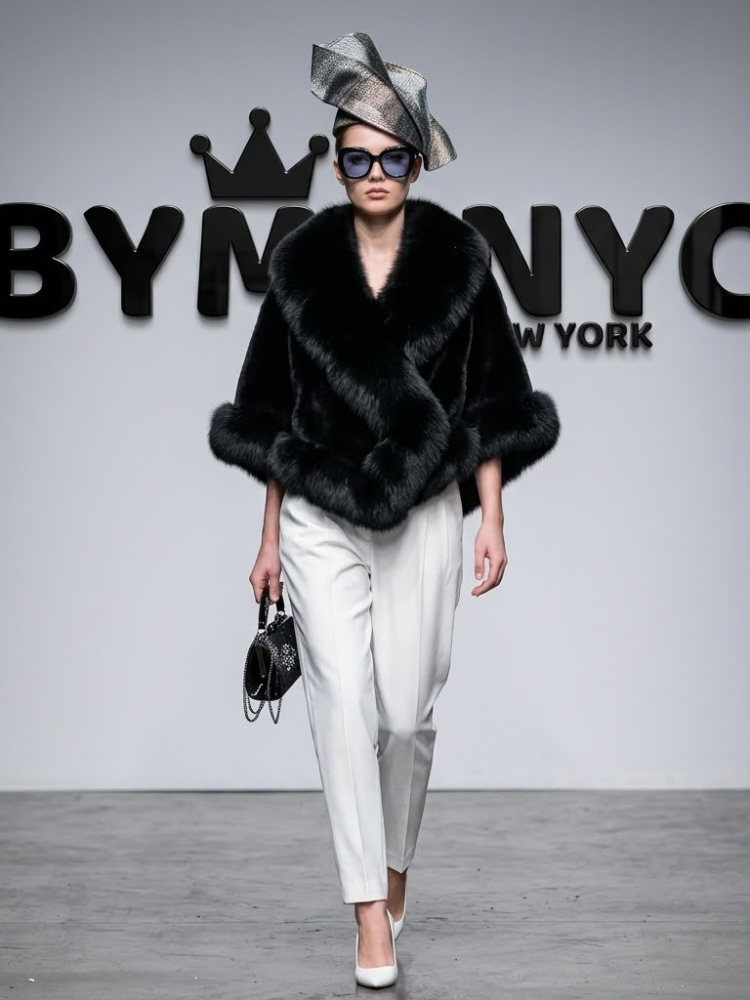 WOMEN'S CAPE JACKET Ecological Prêt-à-Porter New Collection CENTRAL PARK BYMANYC ® New York by BYMANYC ® New York