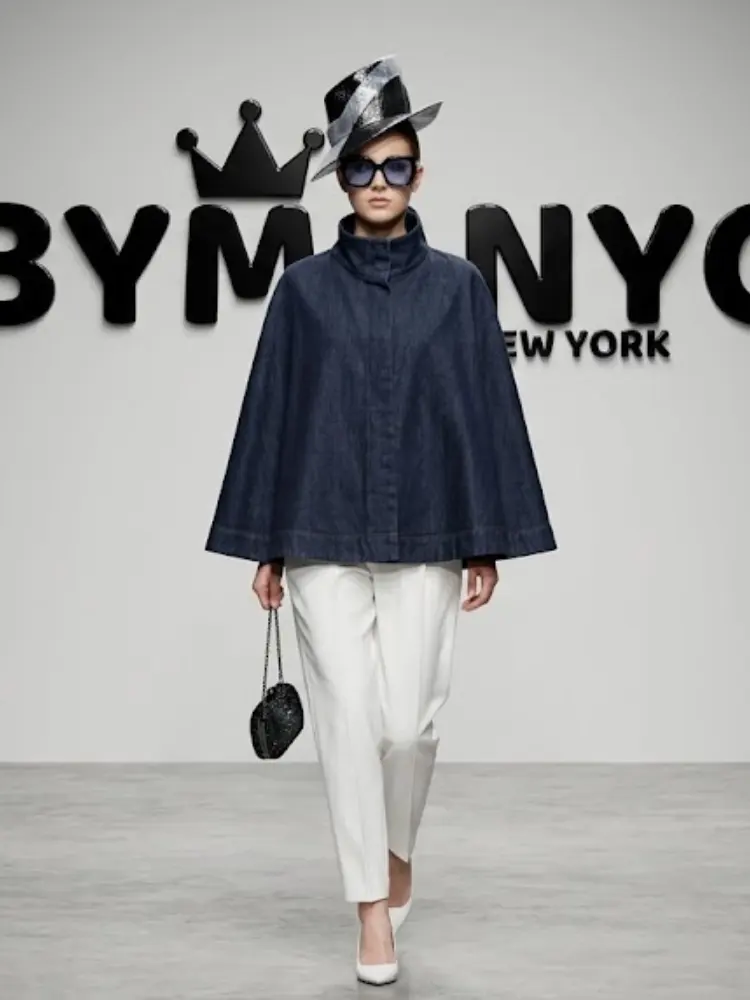 WOMEN'S CAPE JACKET Ecological Prêt-à-Porter New Collection MEATPACKING BYMANYC ® New York by BYMANYC ® New York