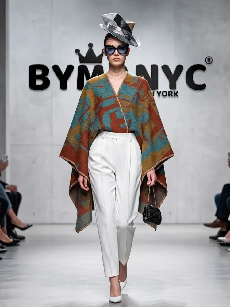 WOMEN'S JACKET CAPE Ecological Prêt-à-Porter New Collection MADISON AVENUE BYMANYC ® New York by BYMANYC ® New York