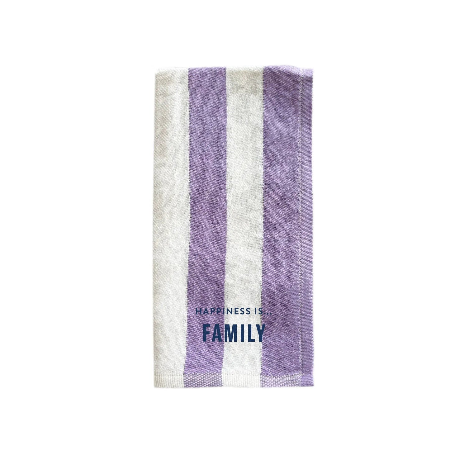 Napkin: Family, Lilac Stripe by Family & Friends Collection