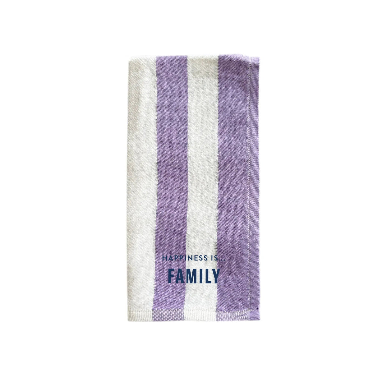 Napkin: Family, Lilac Stripe by Family & Friends Collection