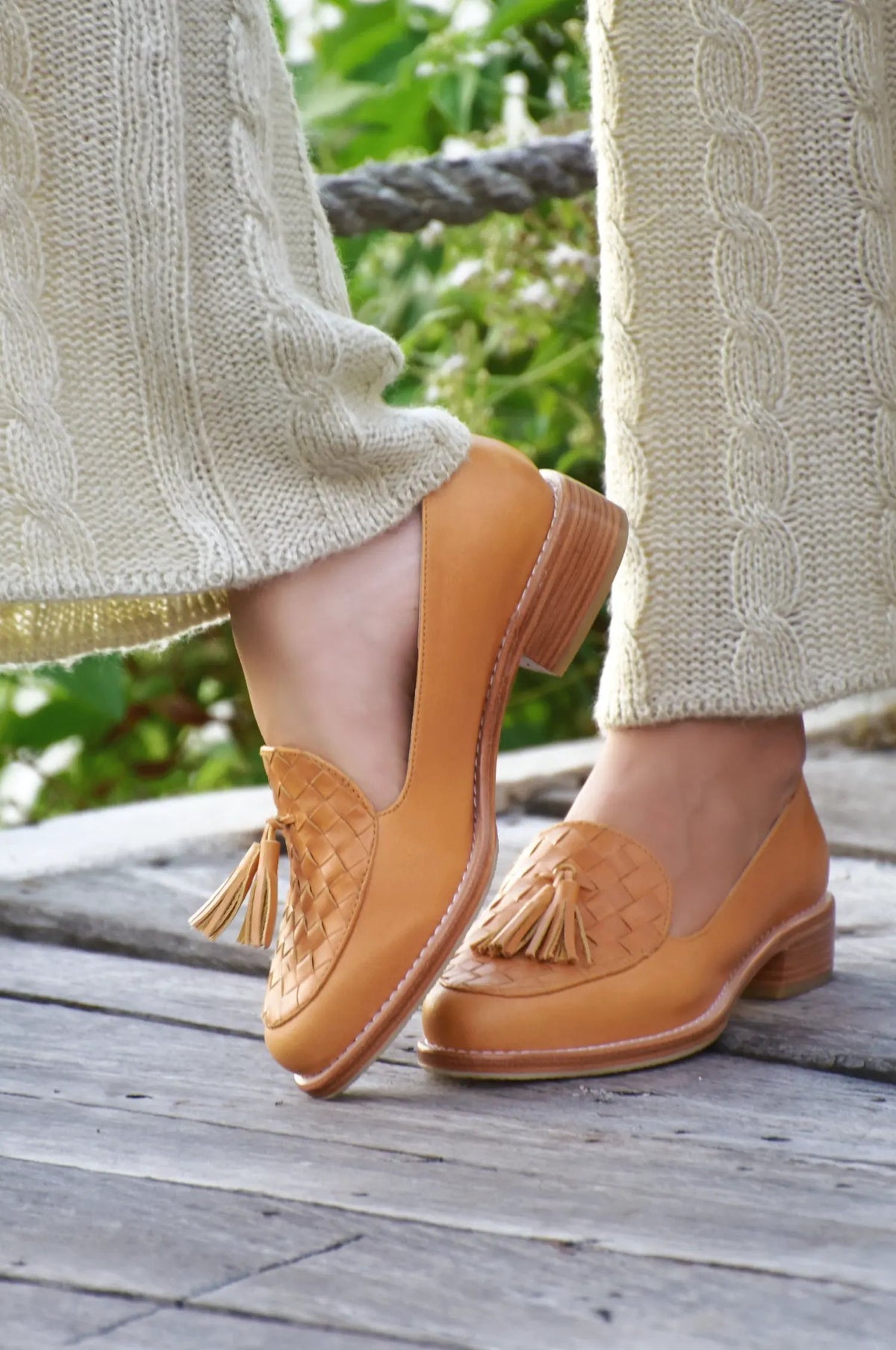 Nikita Woven Leather Loafers by ELF