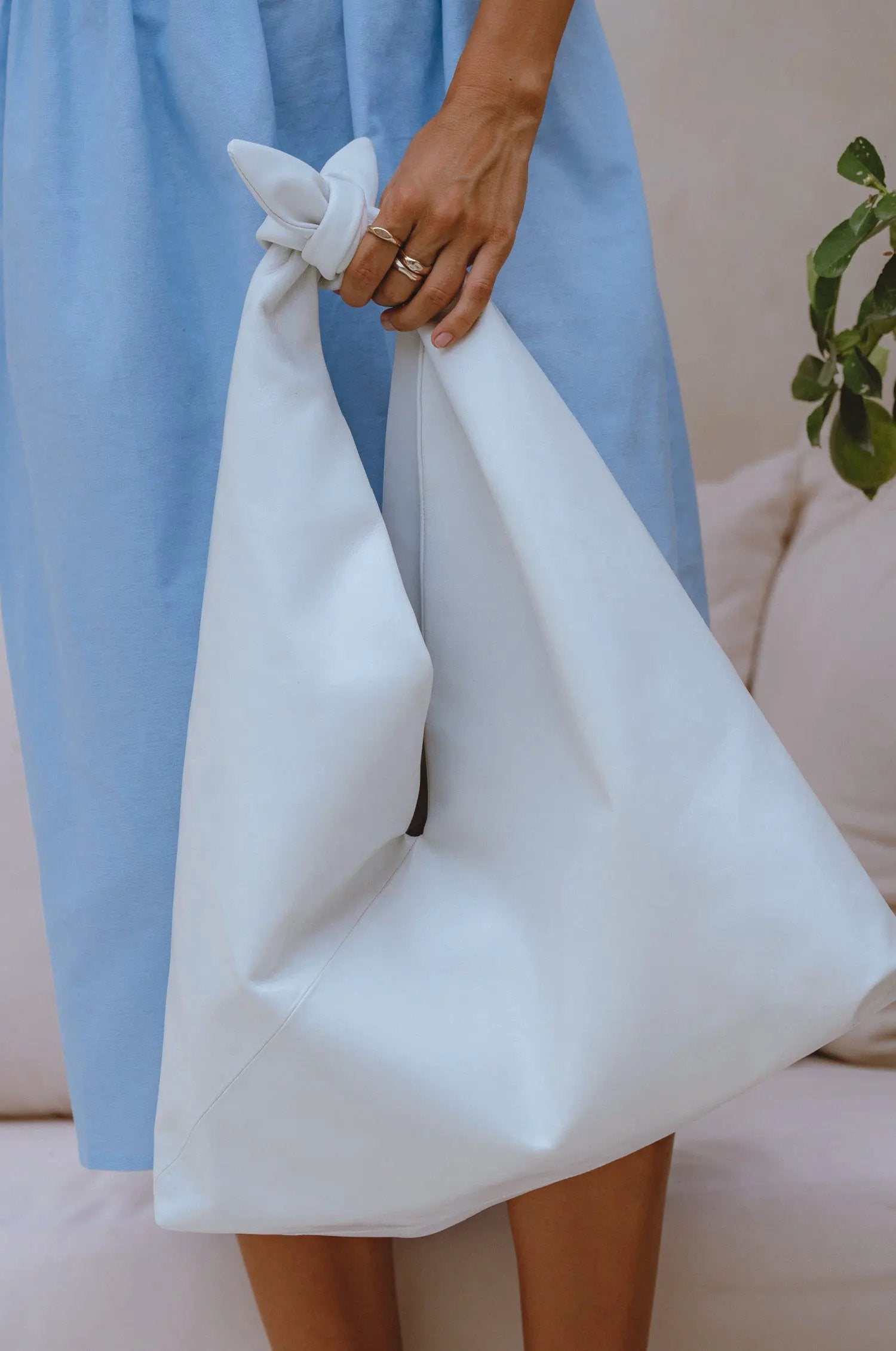 Nudo Knotted Leather Shoulder Bag by ELF