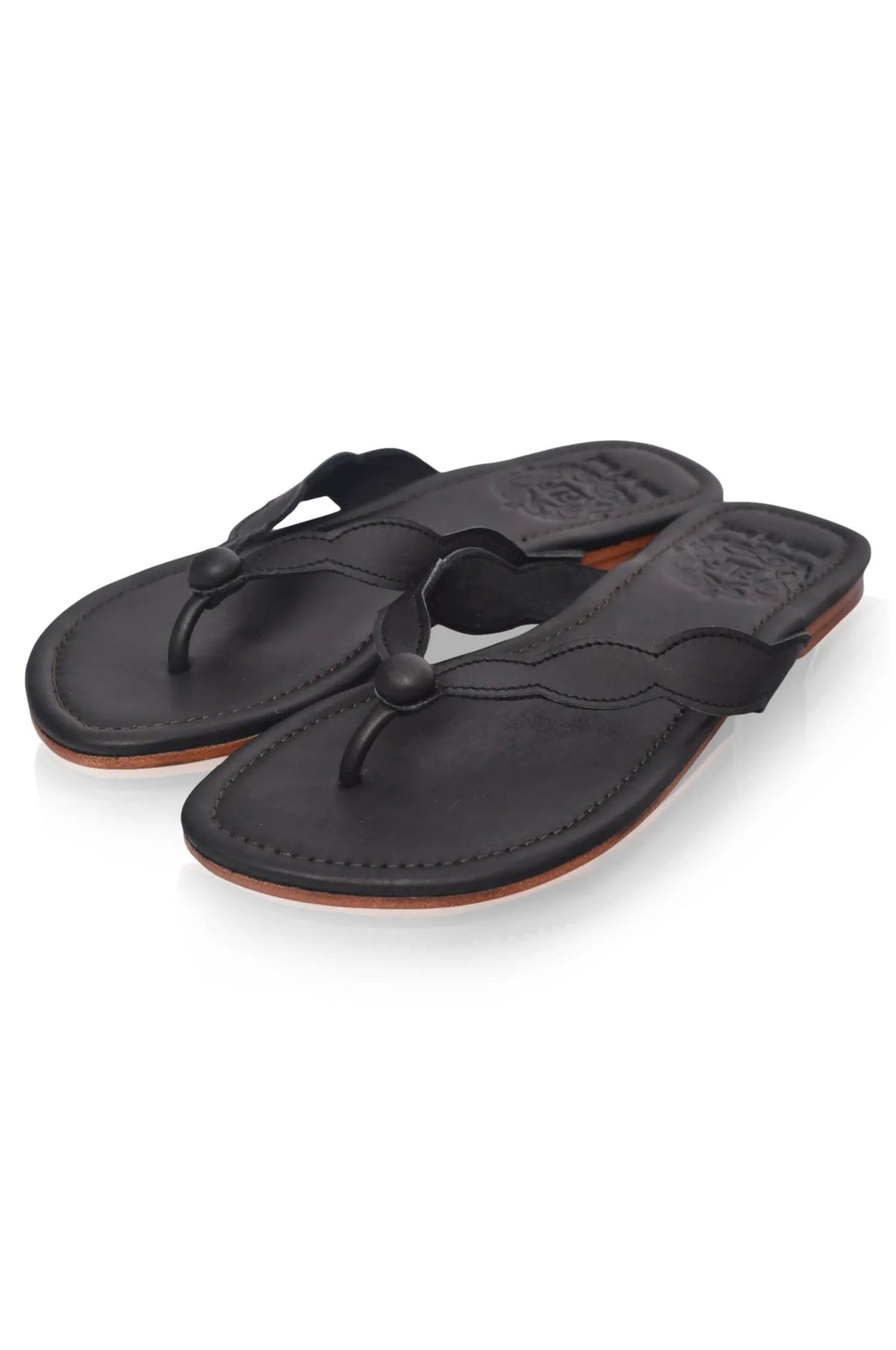 Nuvola Thong Leather Slides by ELF