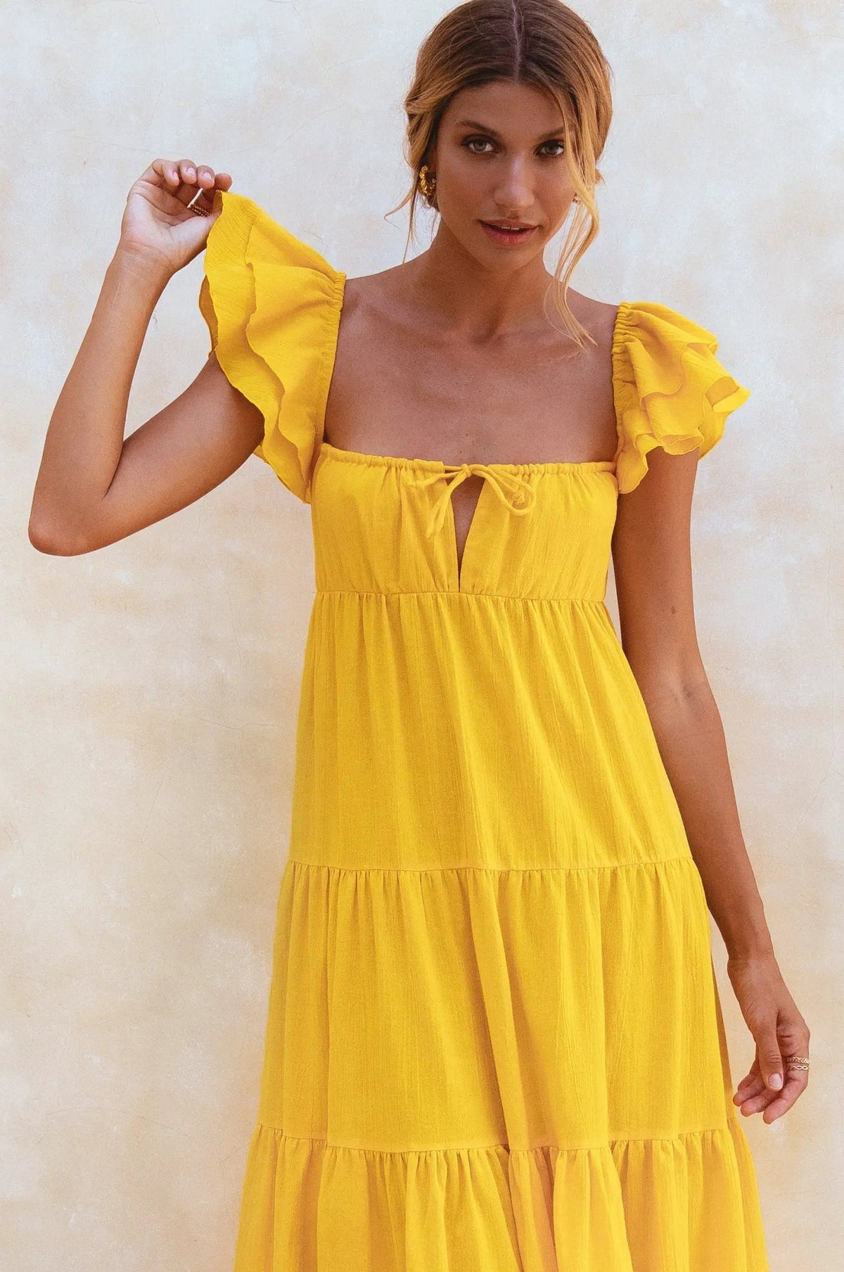 Nymph Bohemian Linen Maxi Dress by ELF