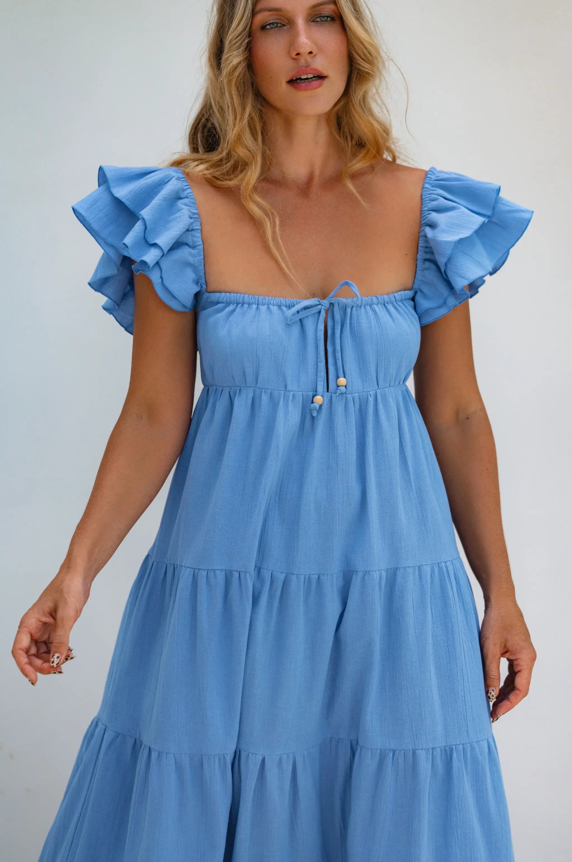 Nymph Bohemian Linen Maxi Dress by ELF