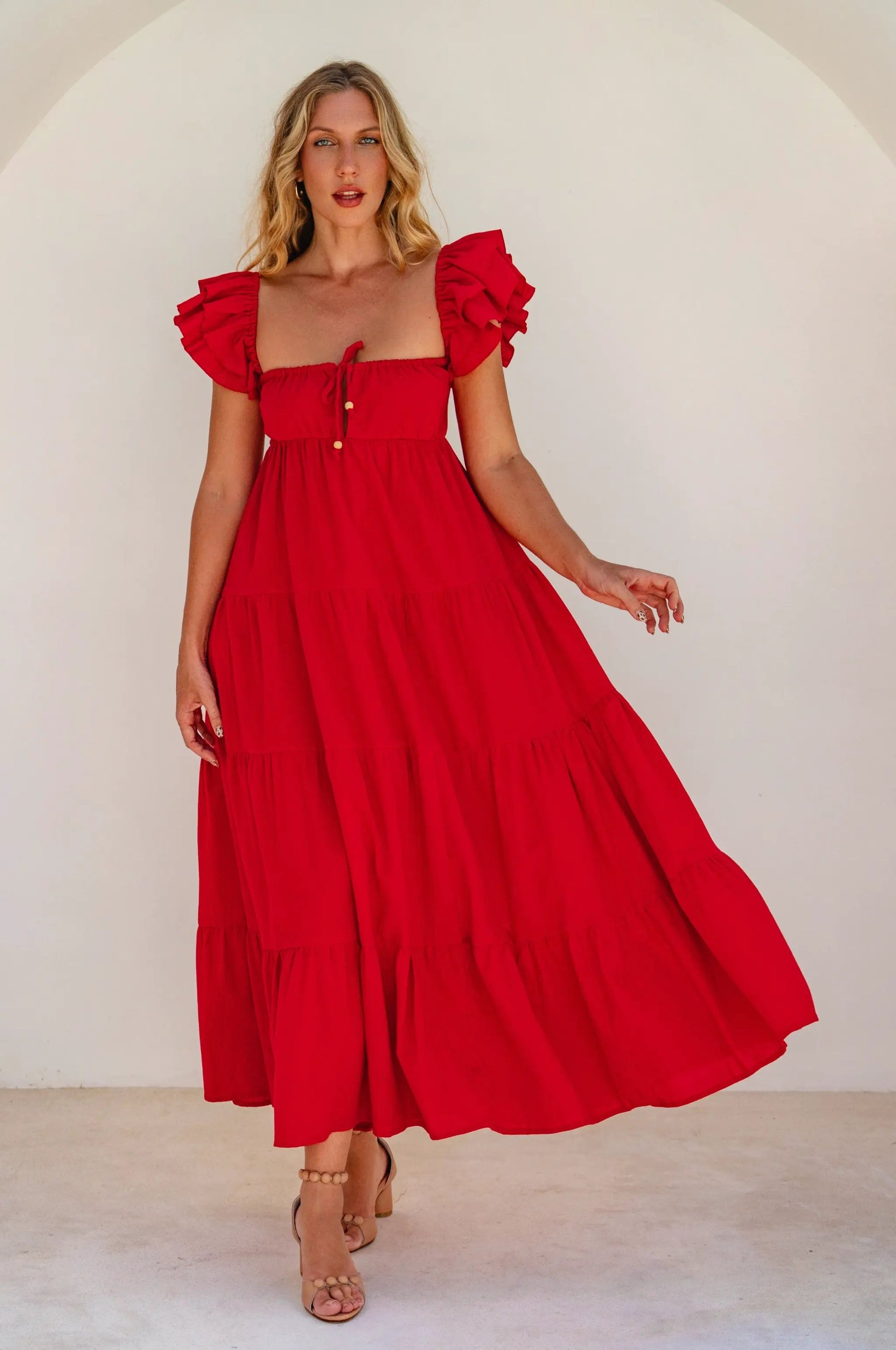 Nymph Bohemian Linen Maxi Dress by ELF