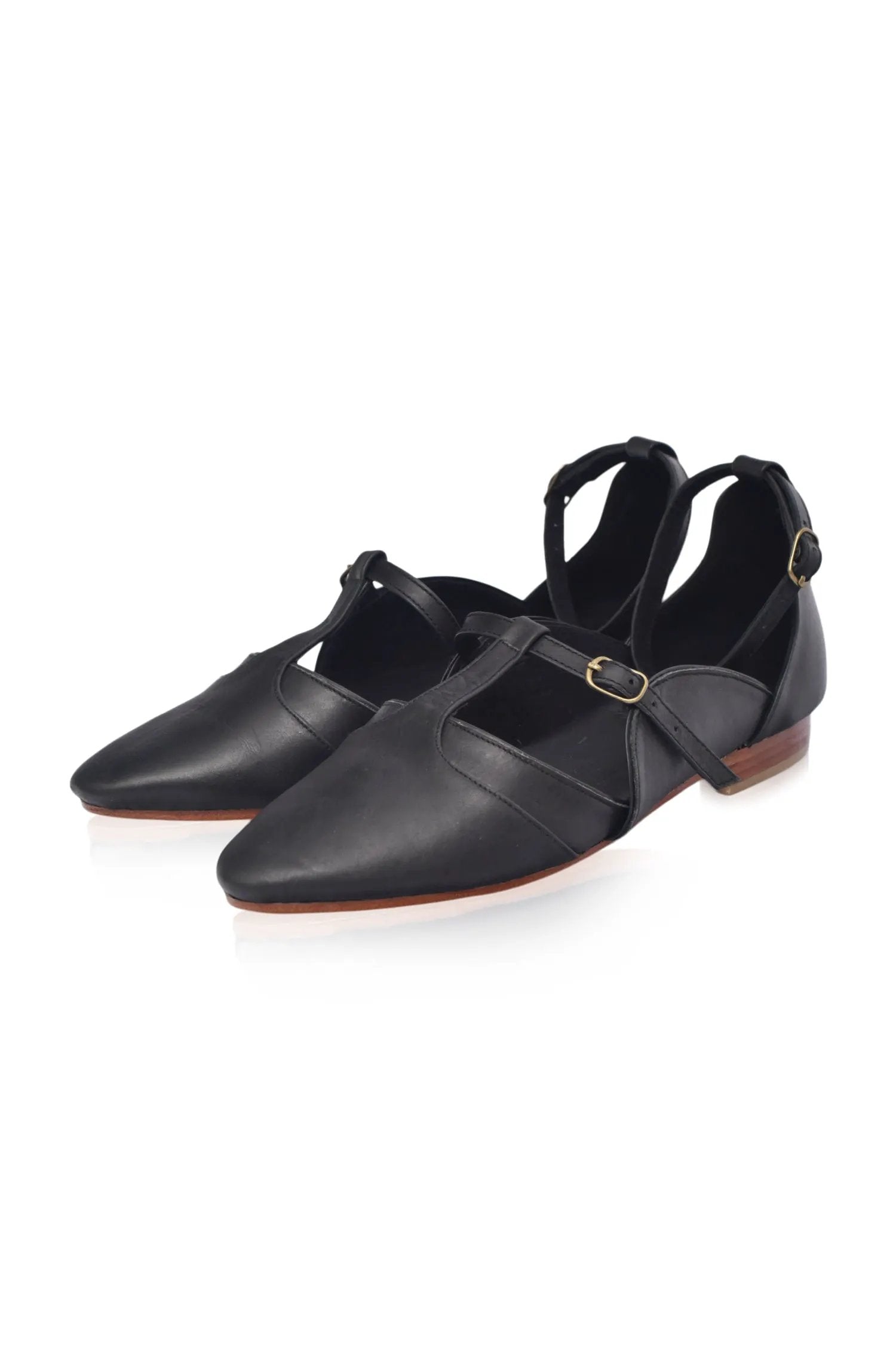On The Go Leather Ballet Flats by ELF
