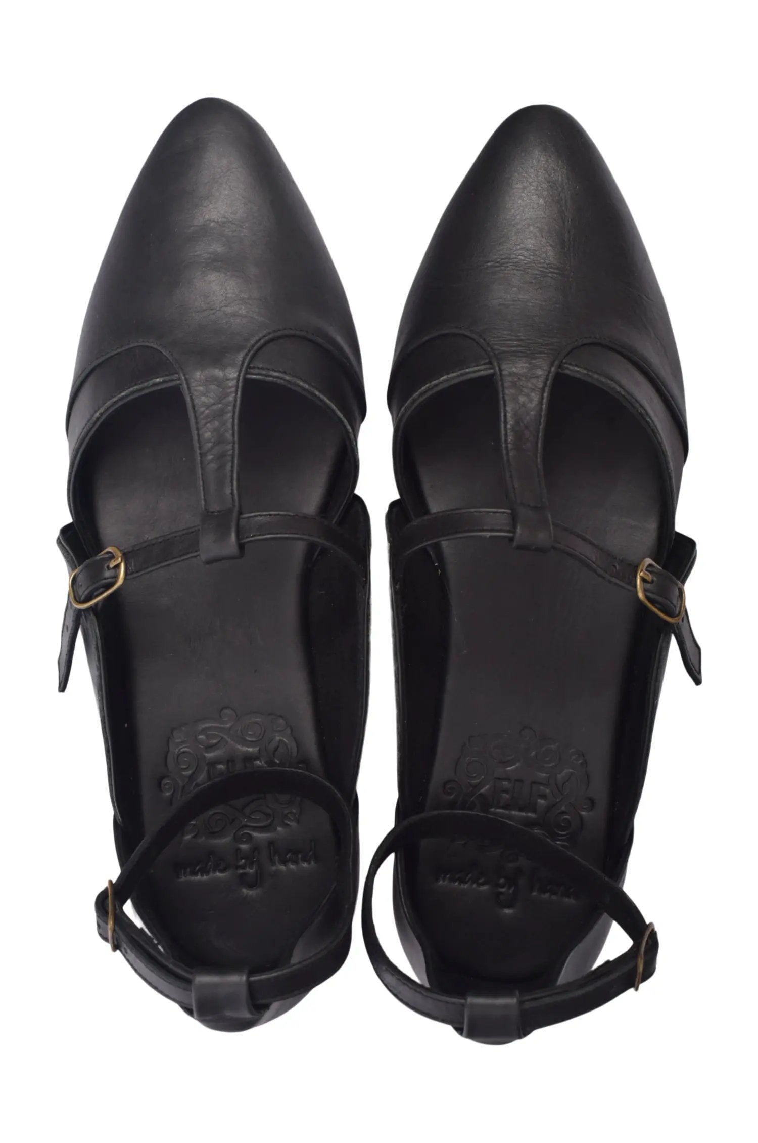 On The Go Leather Ballet Flats by ELF