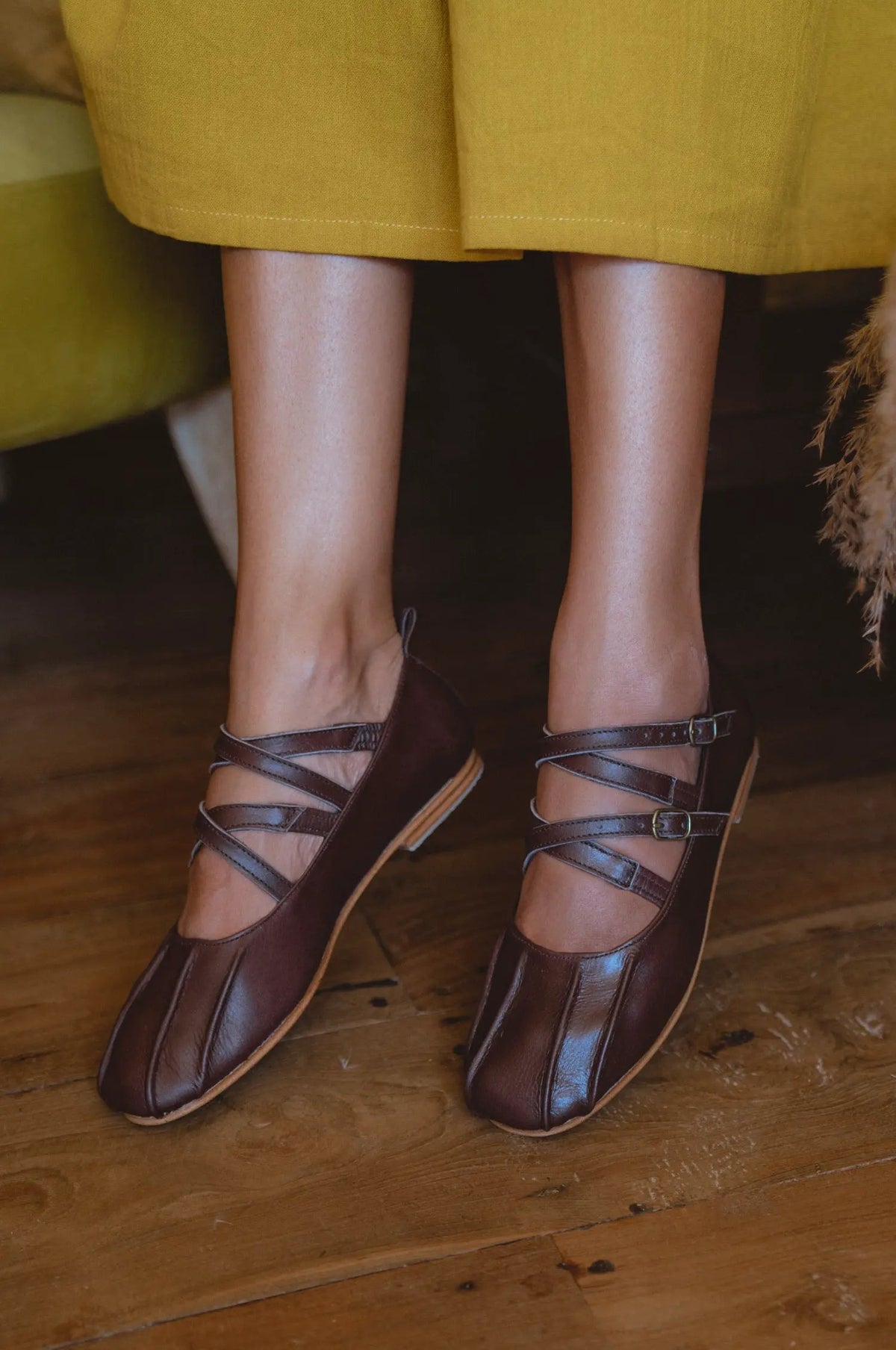 Obsession Criss-Cross Round Toe Flats by ELF