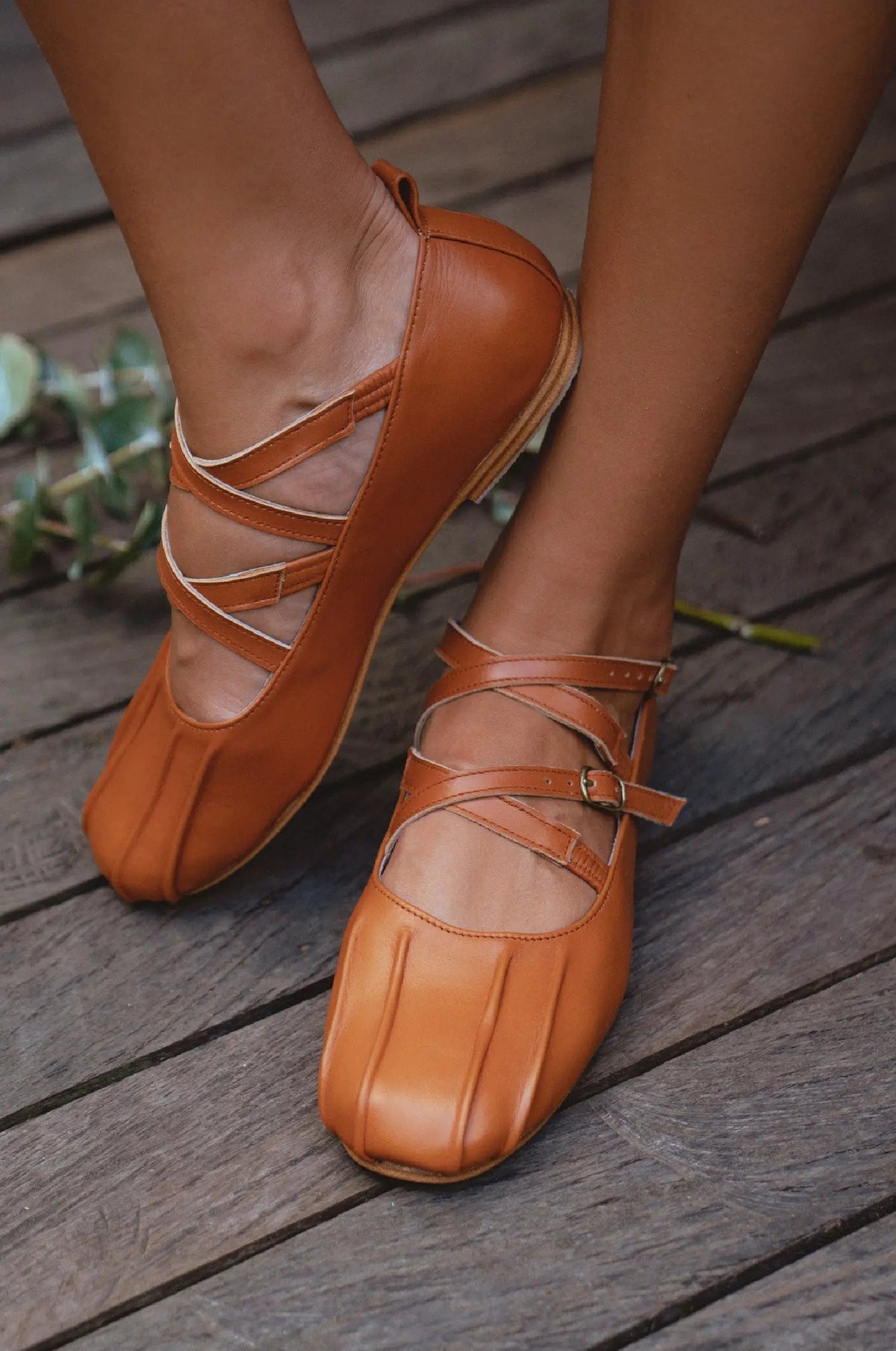 Obsession Criss-Cross Round Toe Flats by ELF