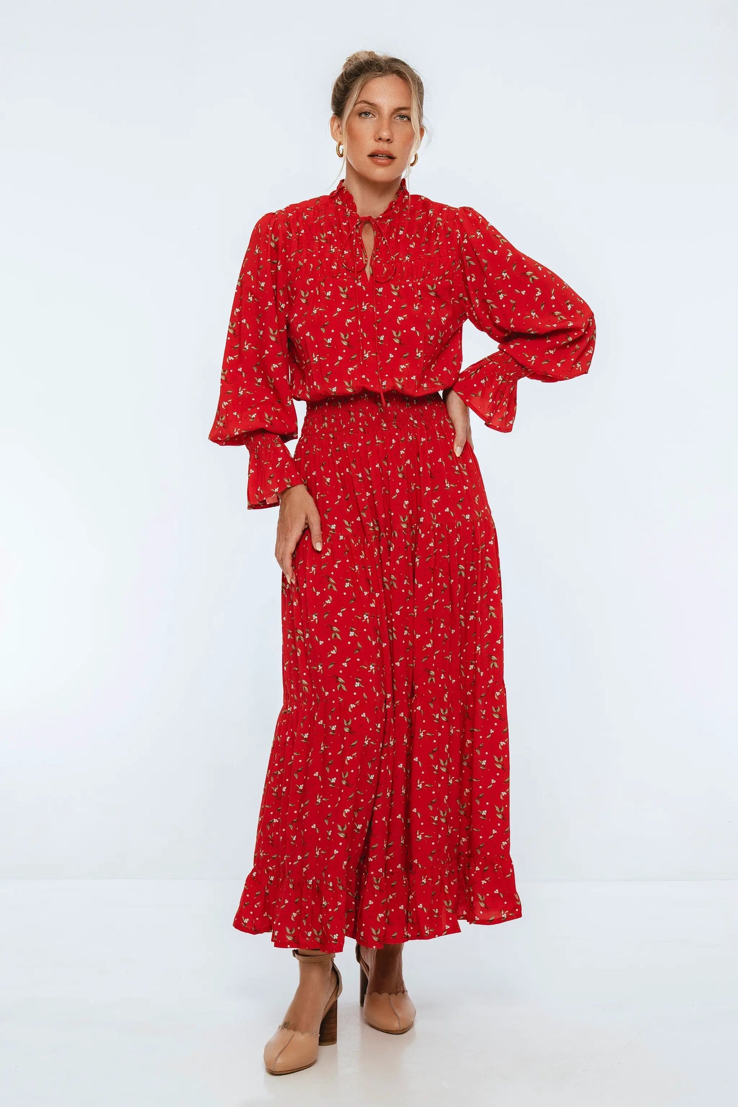 White Lotus Ruffled Maxi Dress by ELF