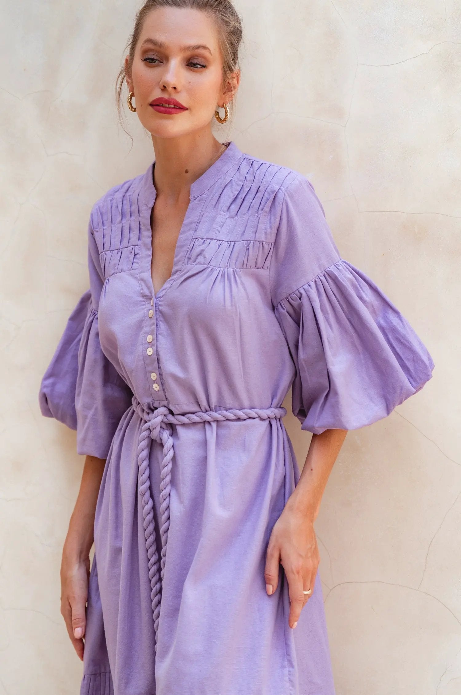 Oleana Puff Sleeve Maxi Dress by ELF