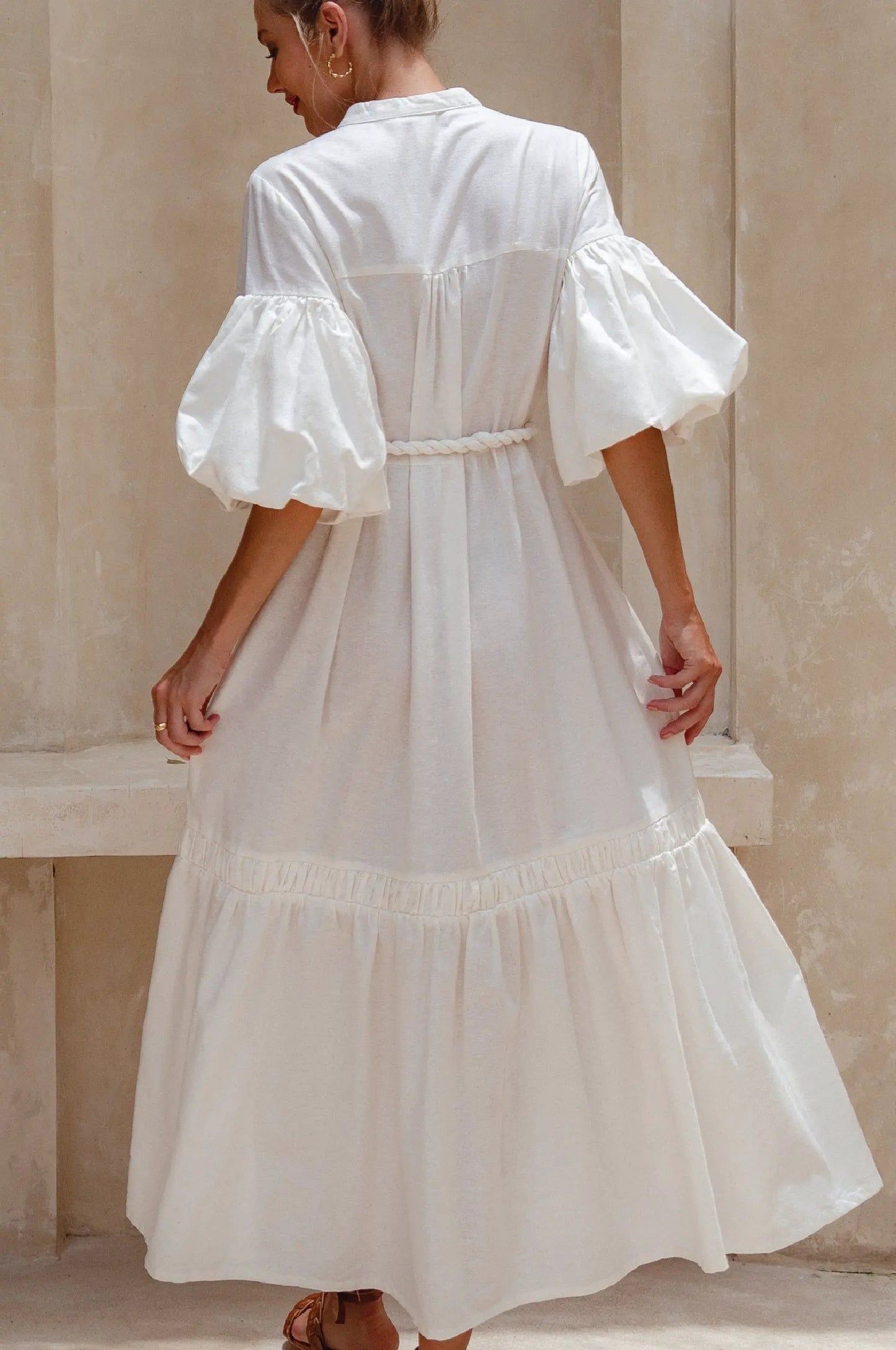 Oleana Puff Sleeve Maxi Dress by ELF