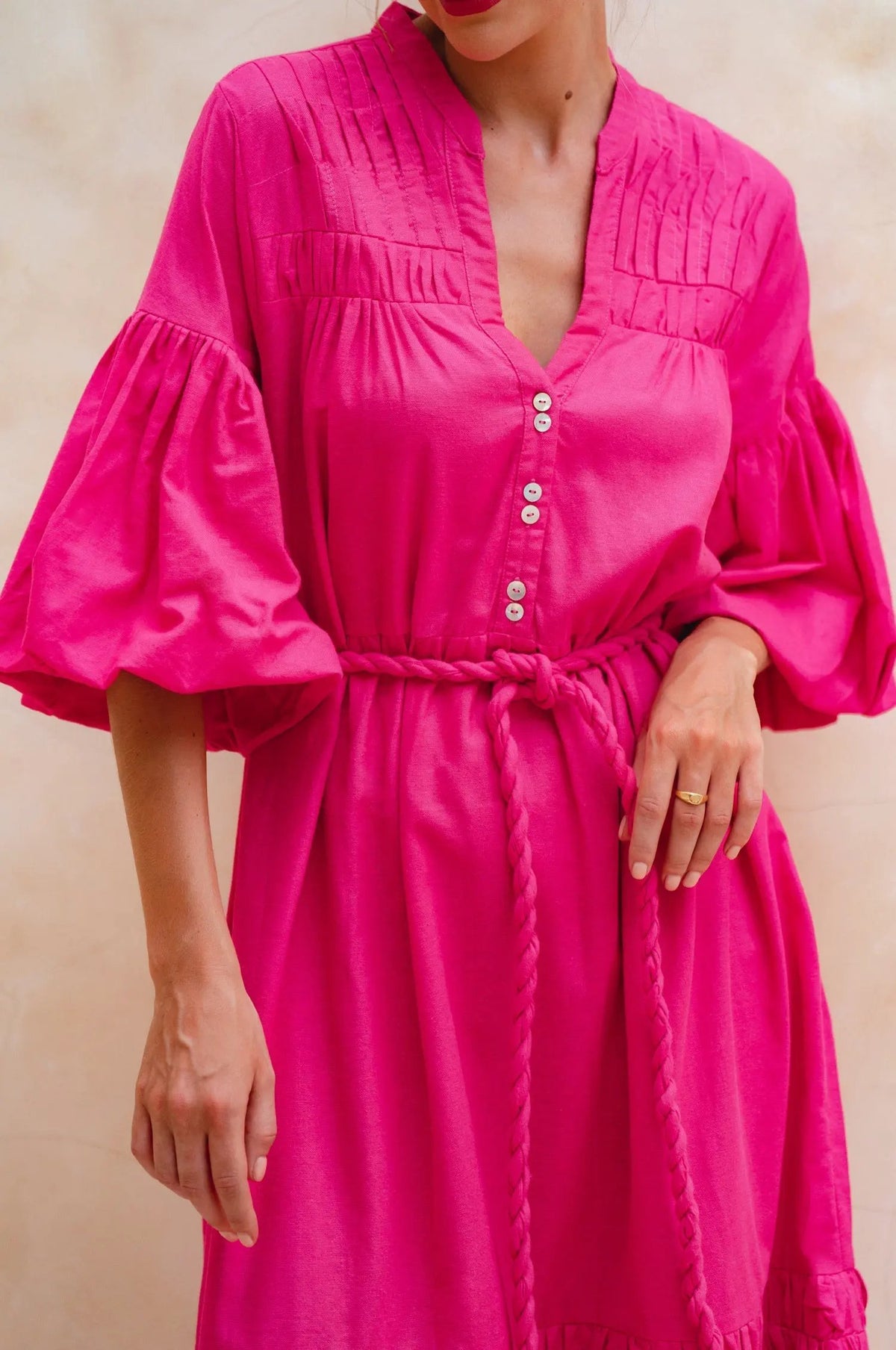 Oleana Puff Sleeve Maxi Dress by ELF