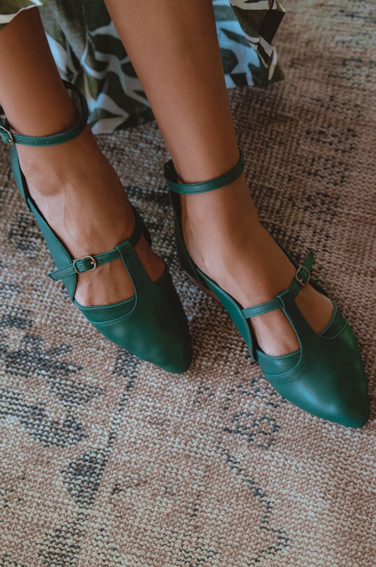On The Go Pointed Toe T-Strap Flats by ELF