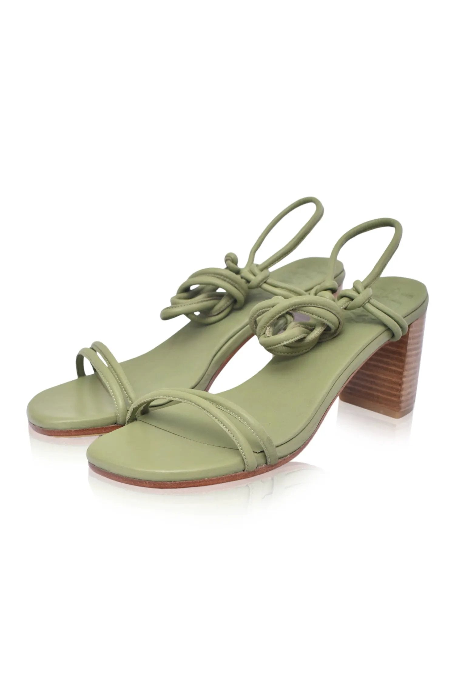 Ophelia Block Heel Wrap Sandals by ELF