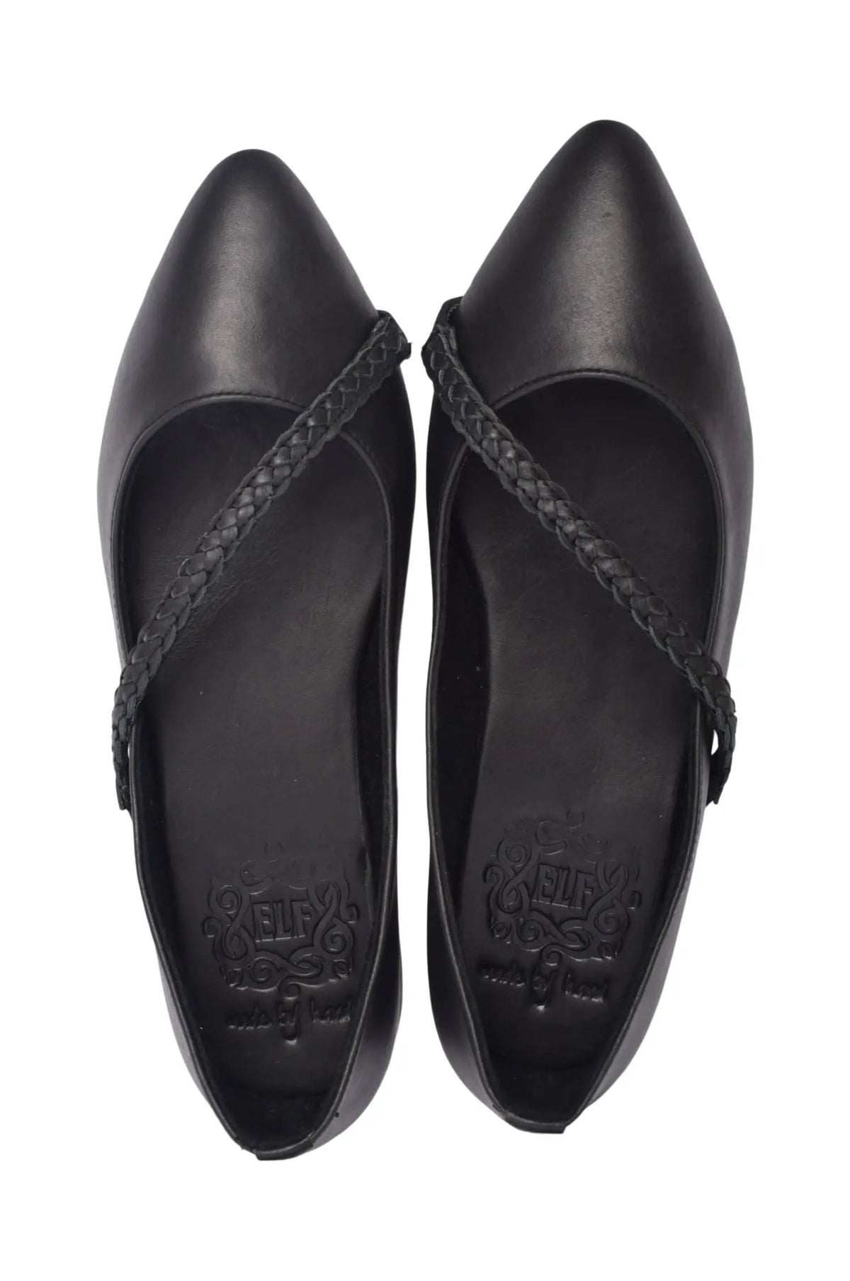 Orenda Pointed Toe Leather Flats by ELF