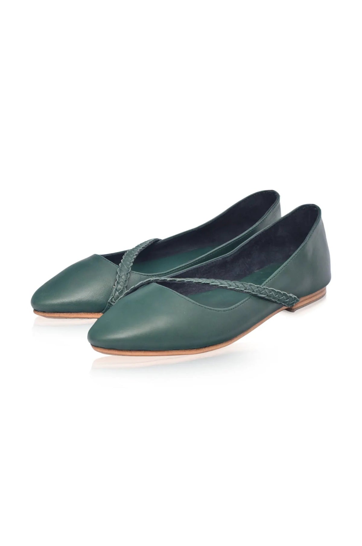 Orenda Pointed Toe Leather Flats by ELF