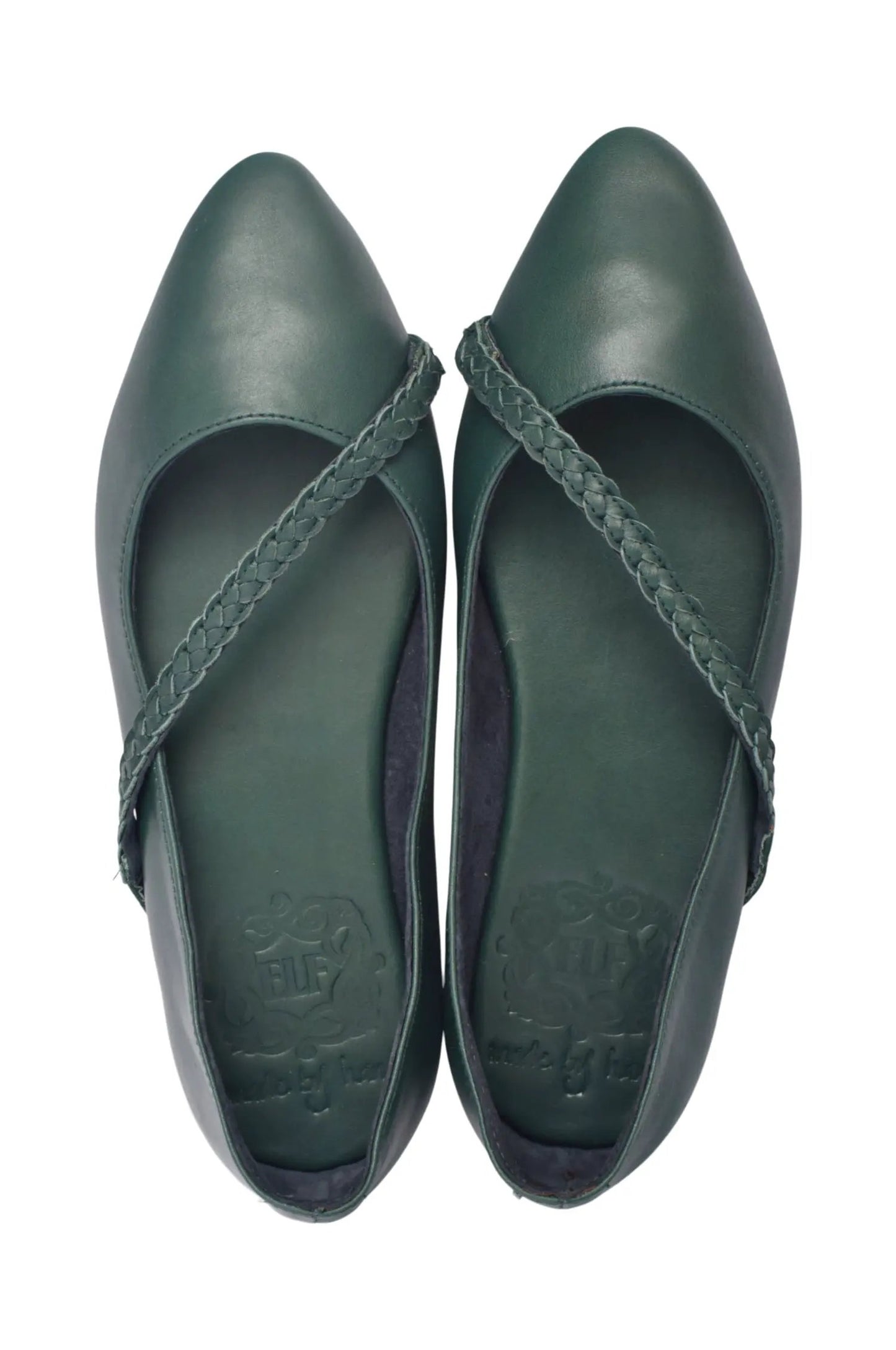Orenda Pointed Toe Leather Flats by ELF