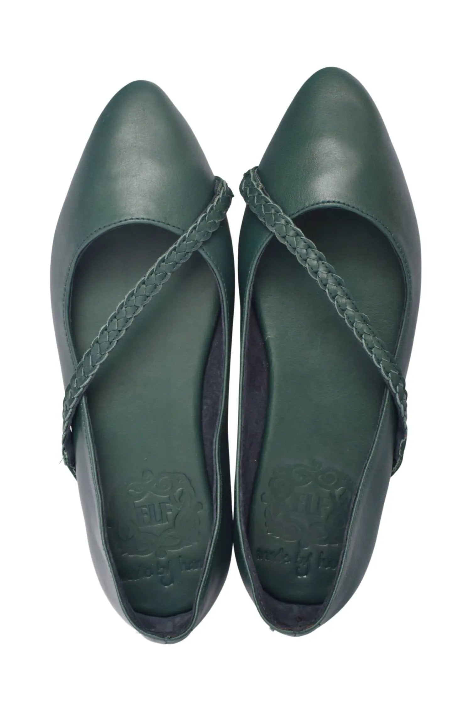 Orenda Pointed Toe Leather Flats by ELF