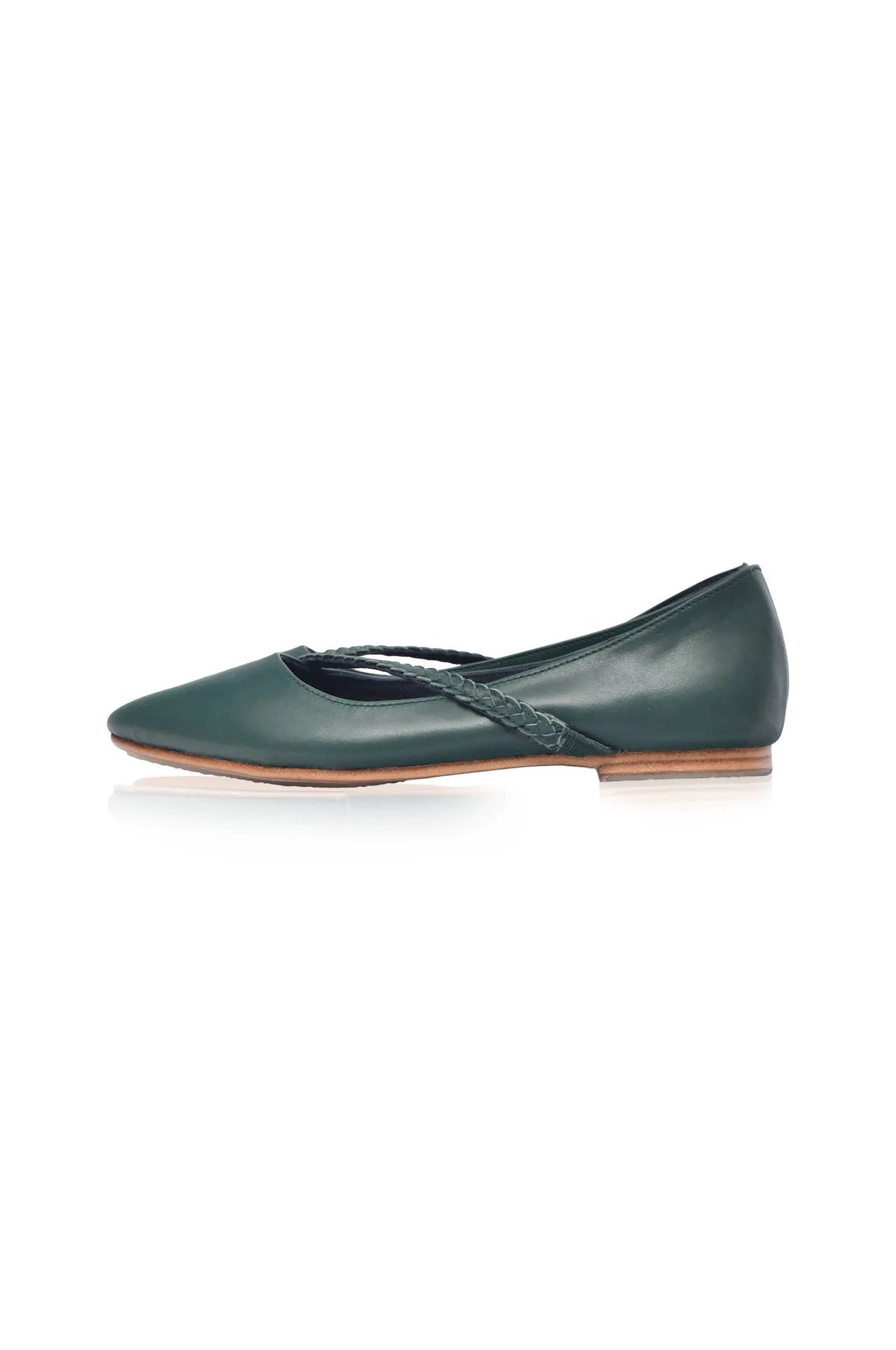 Orenda Pointed Toe Leather Flats by ELF