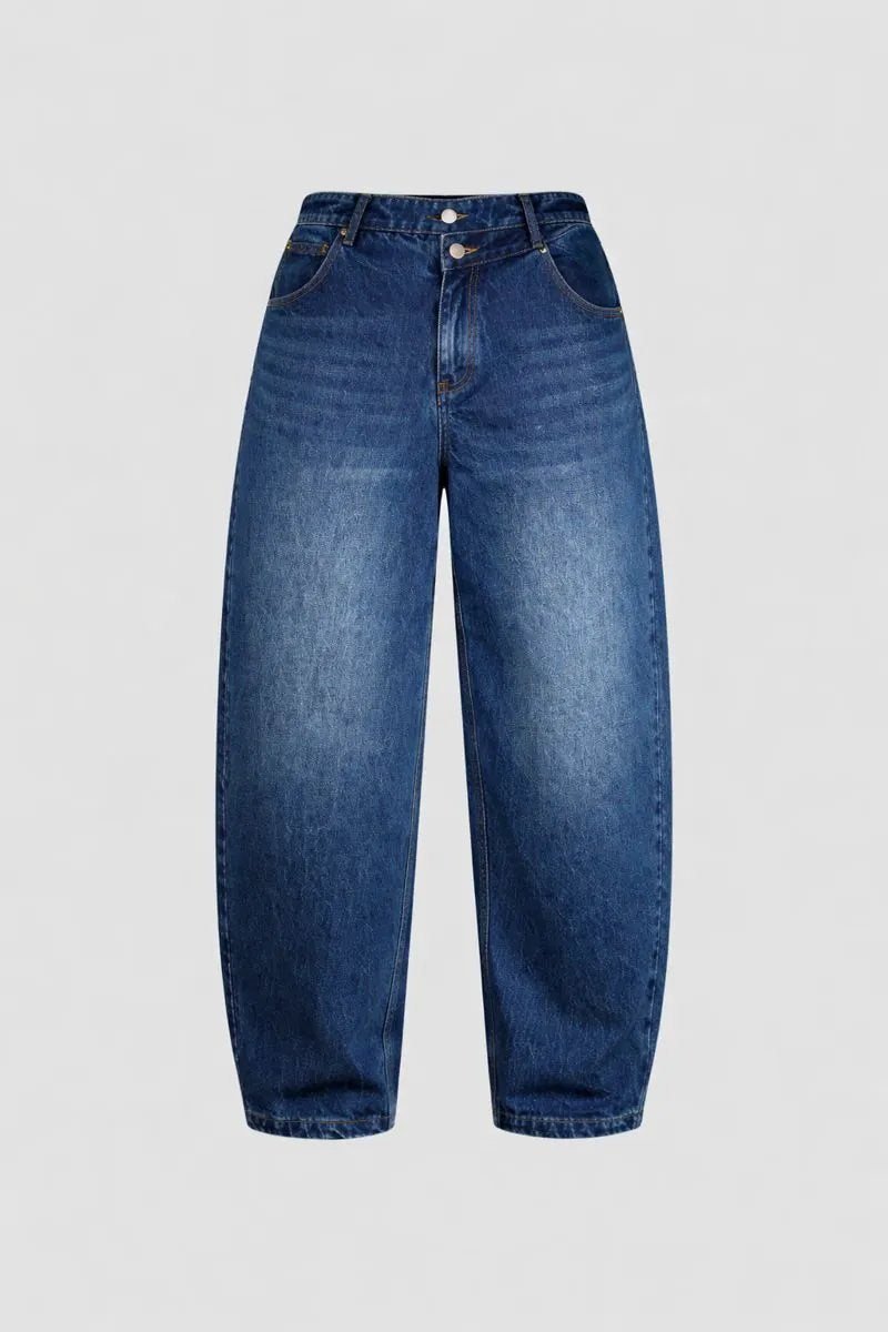 Overlap Embroidered Pocket Jeans by Hideout