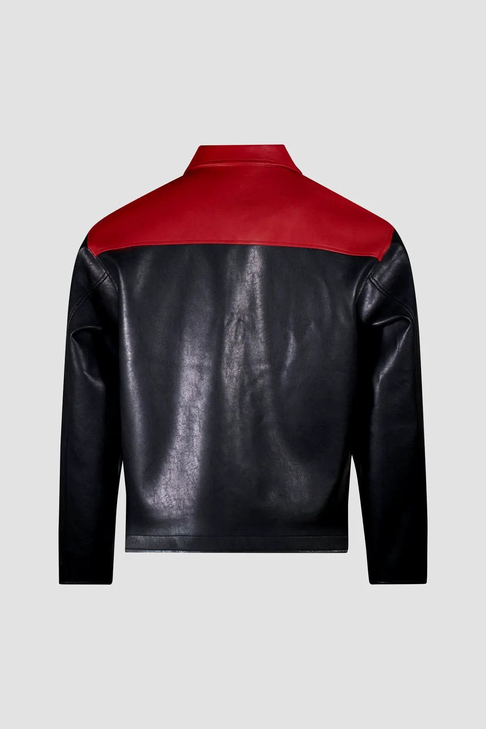 Panel Heart Vegan Leather Jacket by Hideout