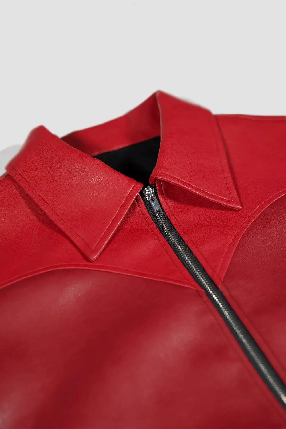 Panel Heart Vegan Leather Jacket by Hideout