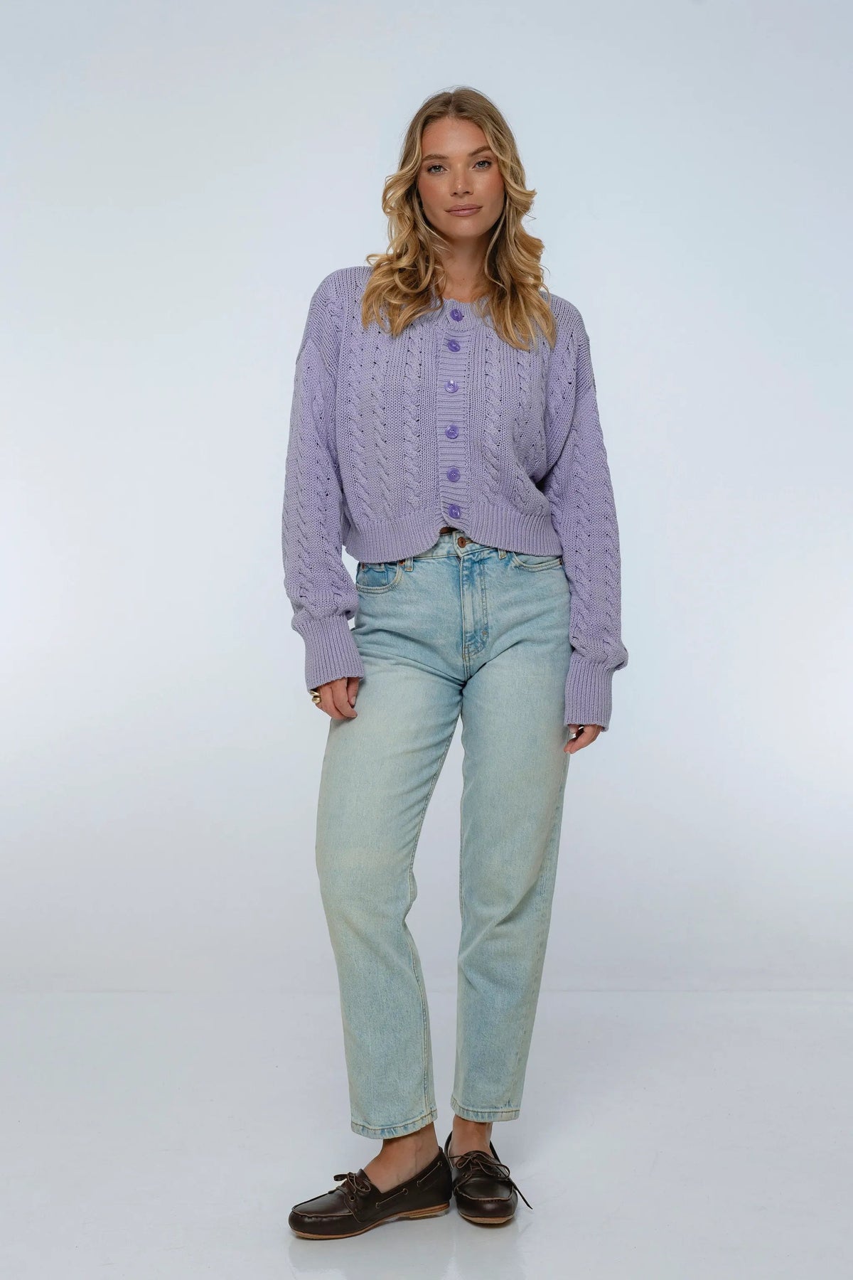 Parisse Cropped Knitted Cardigan by ELF