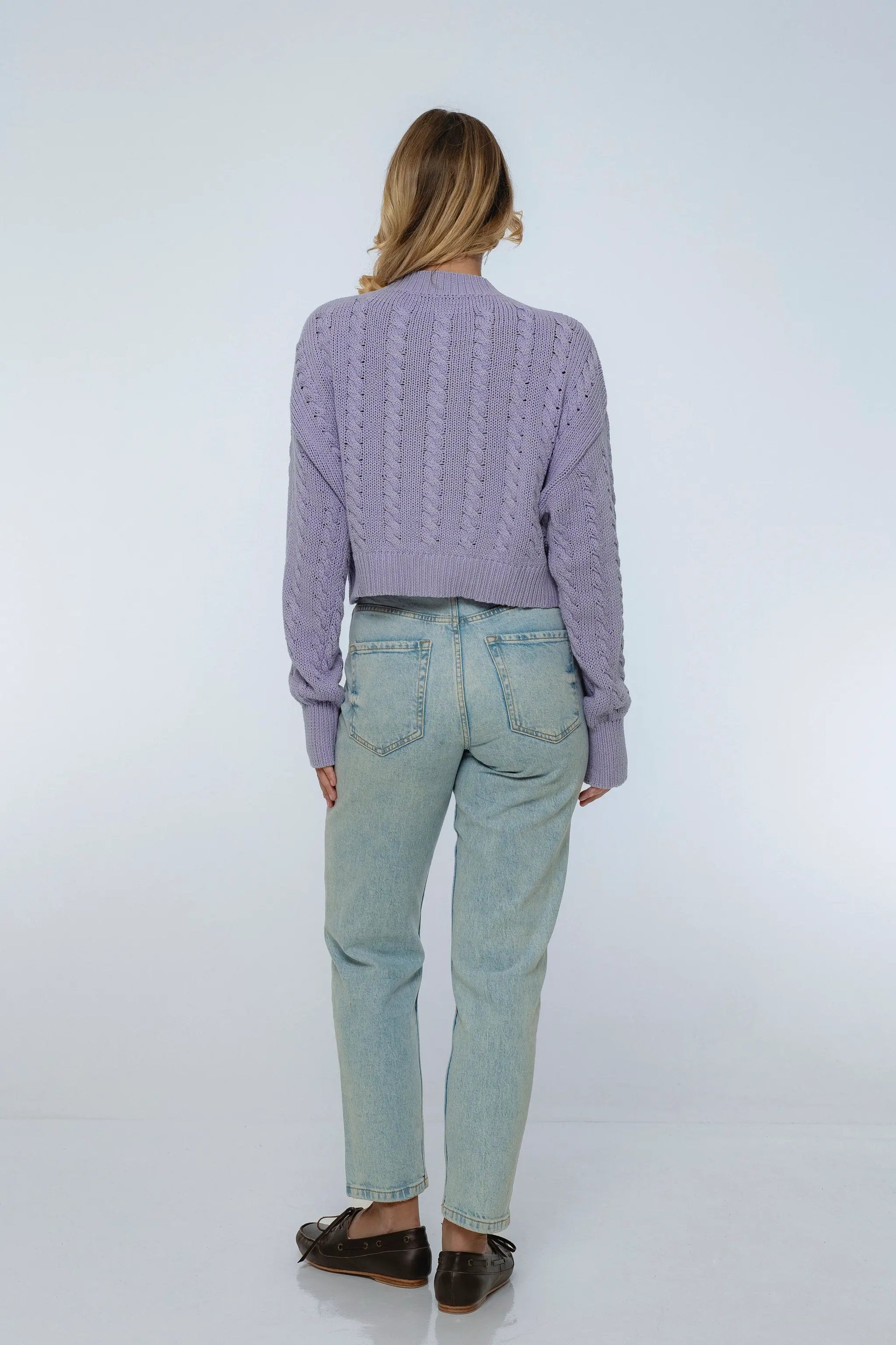 Parisse Cropped Knitted Cardigan by ELF