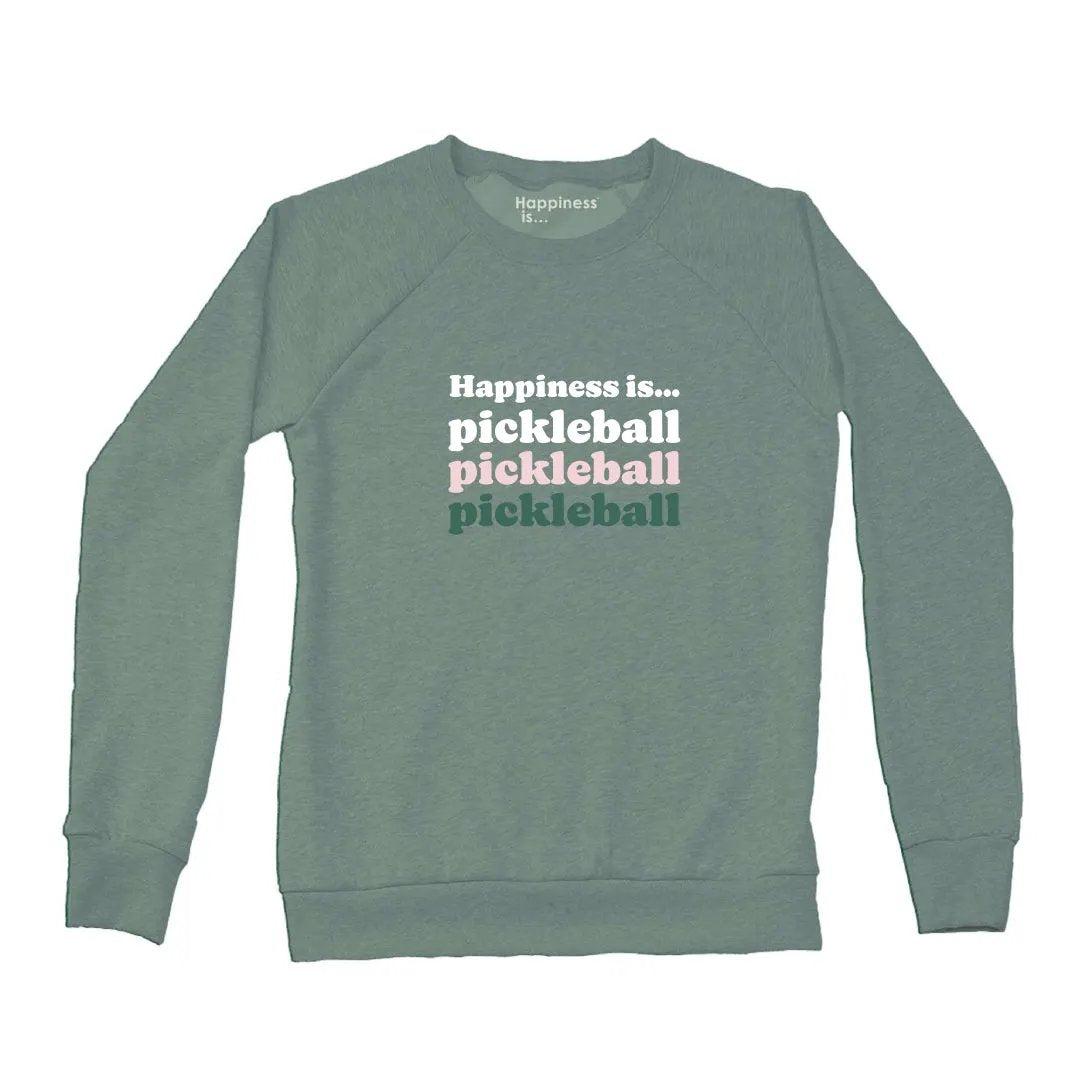 Women's Pickleball Triple Crew Sweatshirt, Sage by Tennis Collection